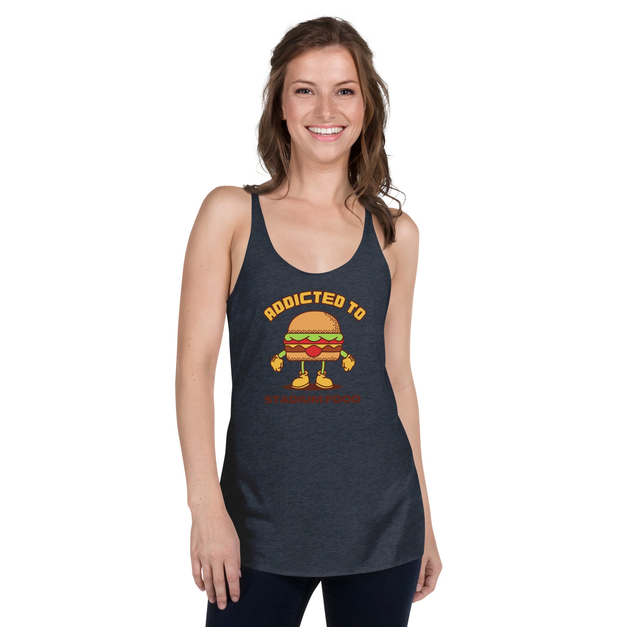 Addicted To Stadium Food Women's Racerback Tank