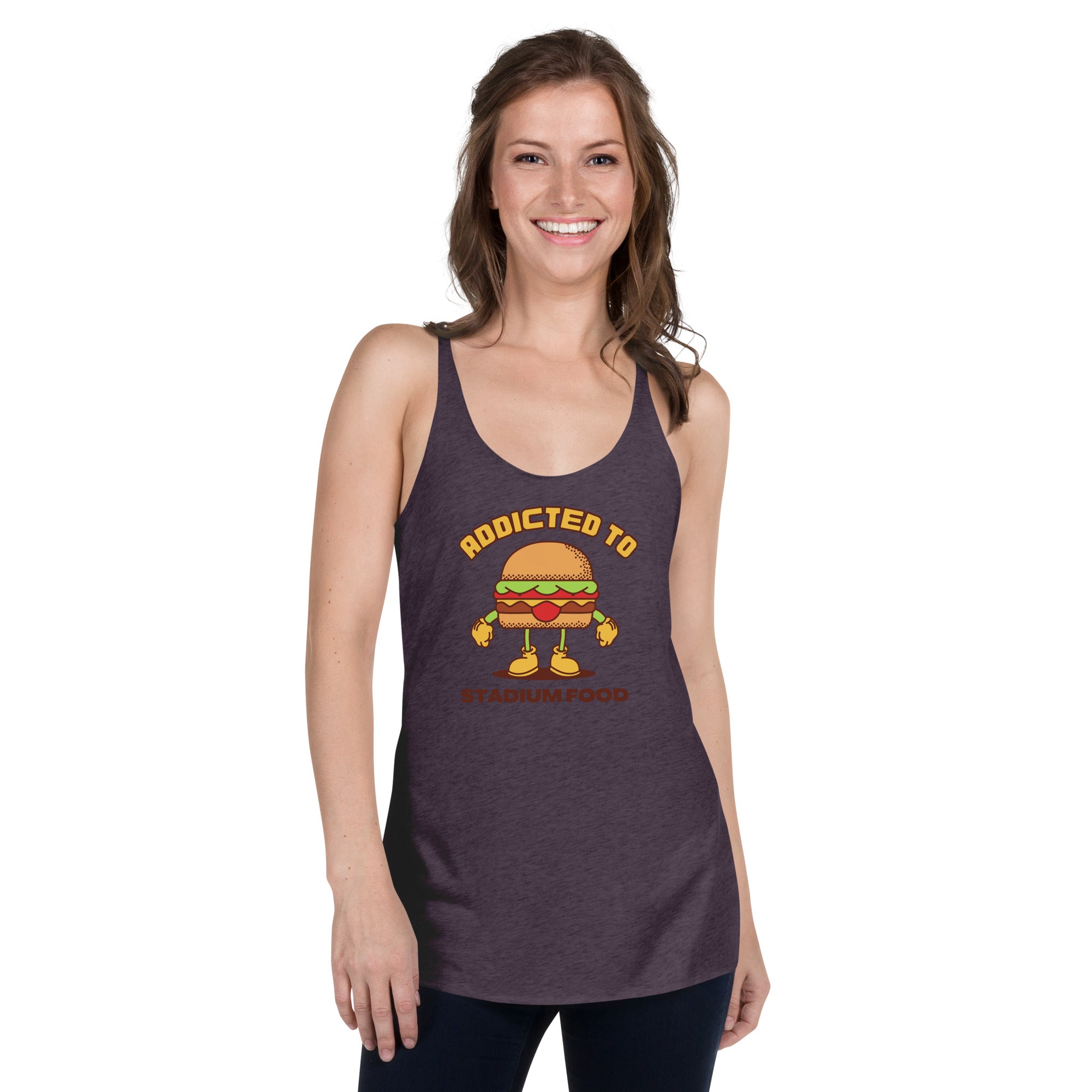 Addicted To Stadium Food Women's Racerback Tank
