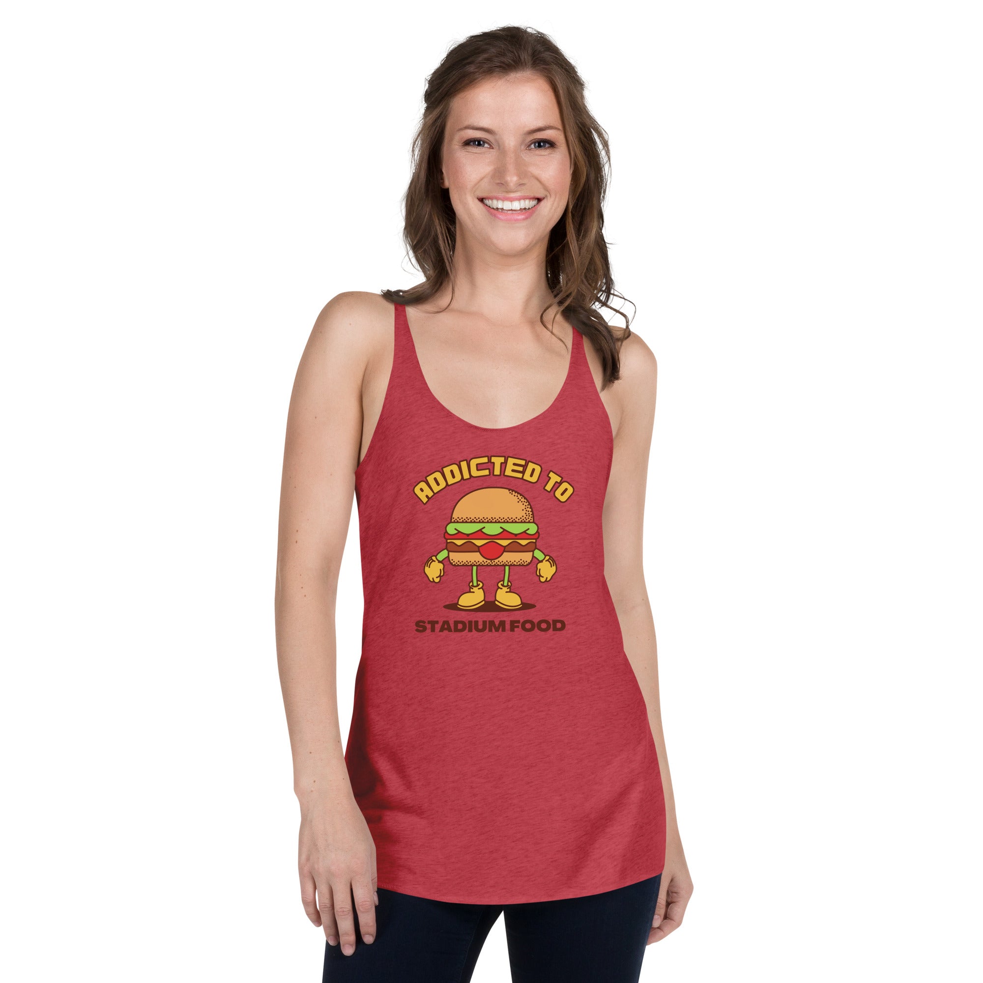 Addicted To Stadium Food Women's Racerback Tank