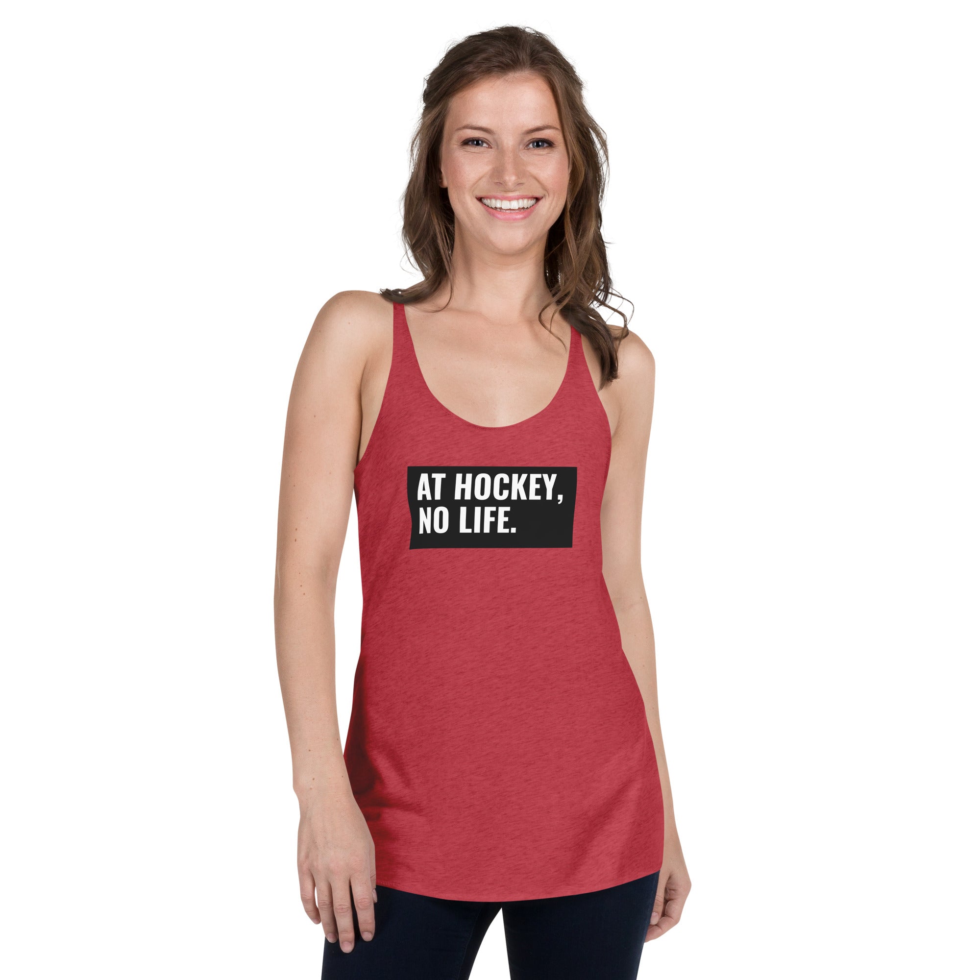 At Hockey, No Life Women's Racerback Tank