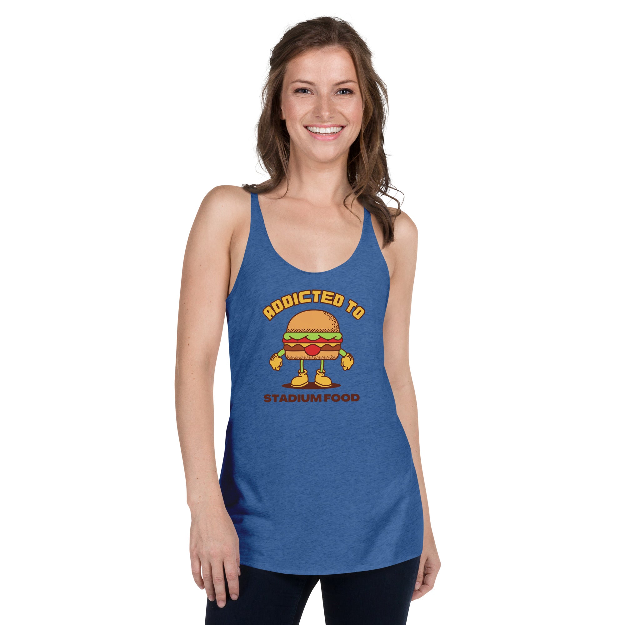 Addicted To Stadium Food Women's Racerback Tank