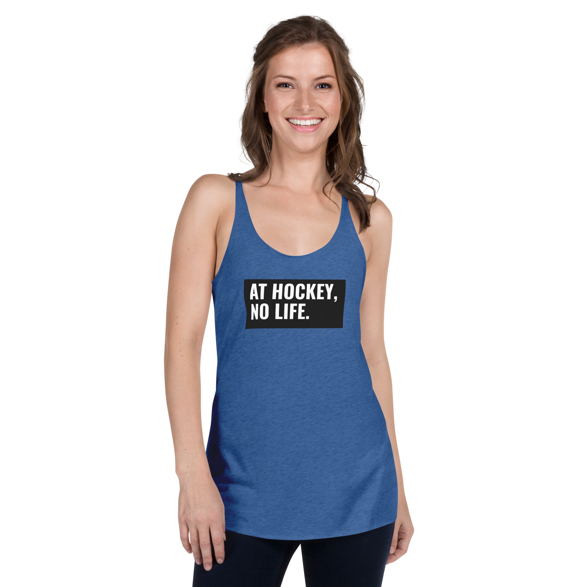 At Hockey, No Life Women's Racerback Tank