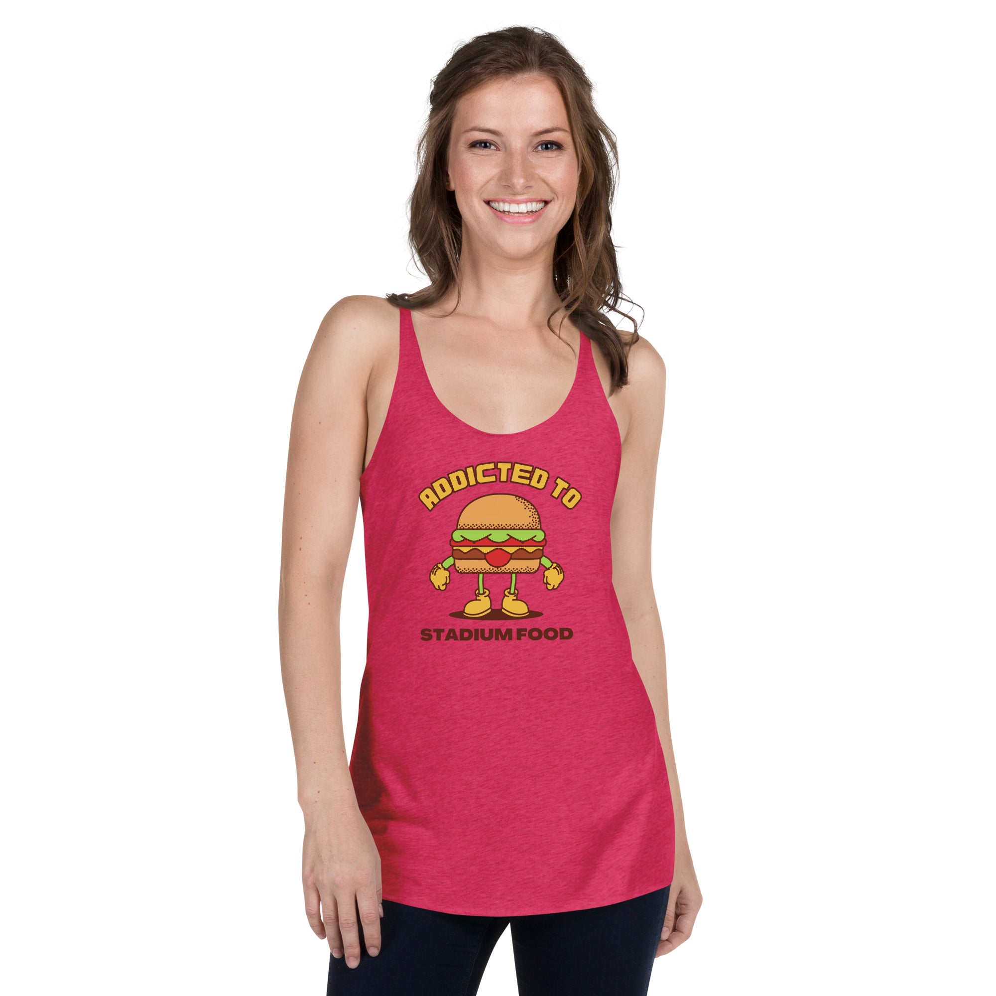 Addicted To Stadium Food Women's Racerback Tank
