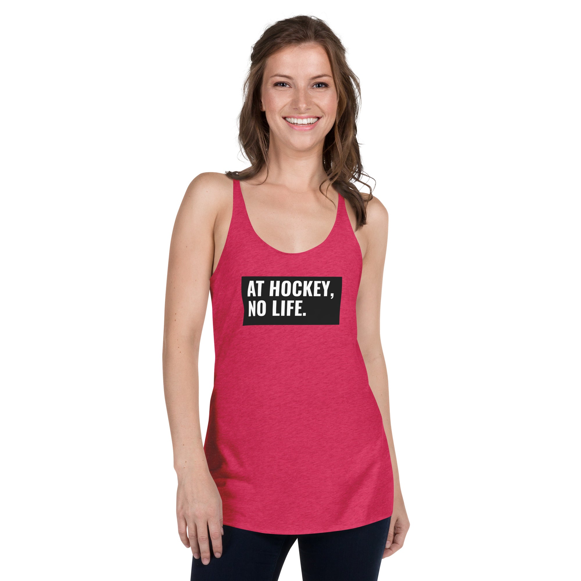 At Hockey, No Life Women's Racerback Tank