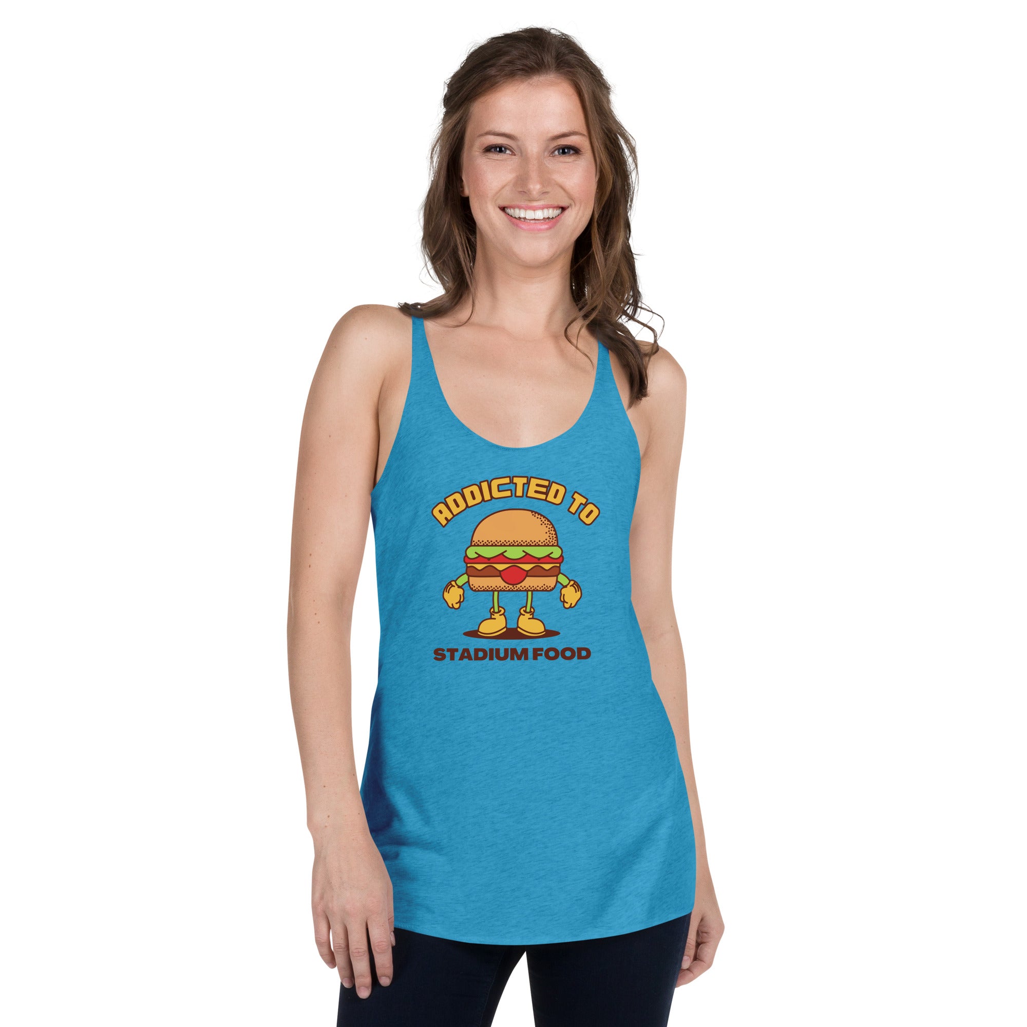 Addicted To Stadium Food Women's Racerback Tank