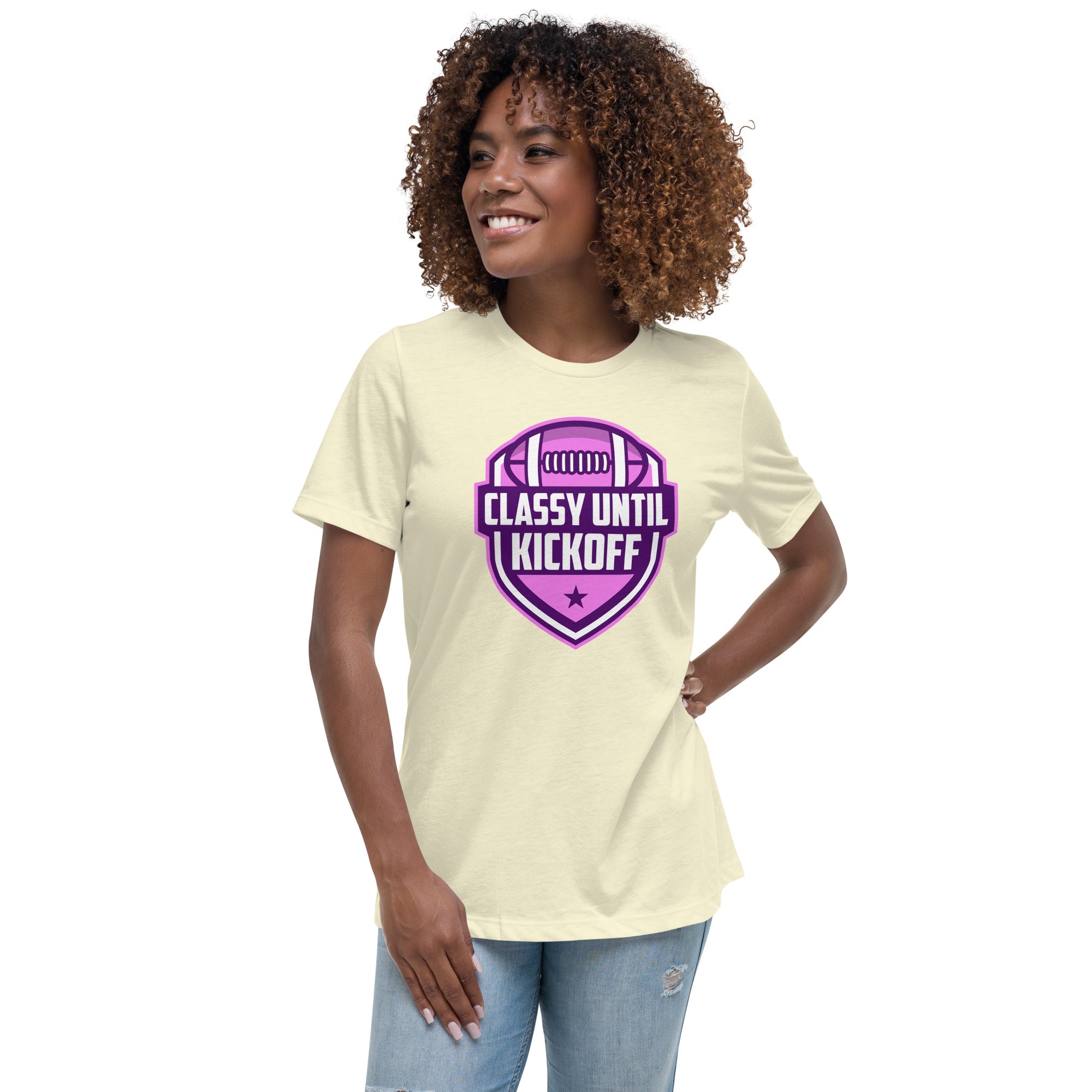 Classy Until KickOff Women's Premium Fit T-Shirt