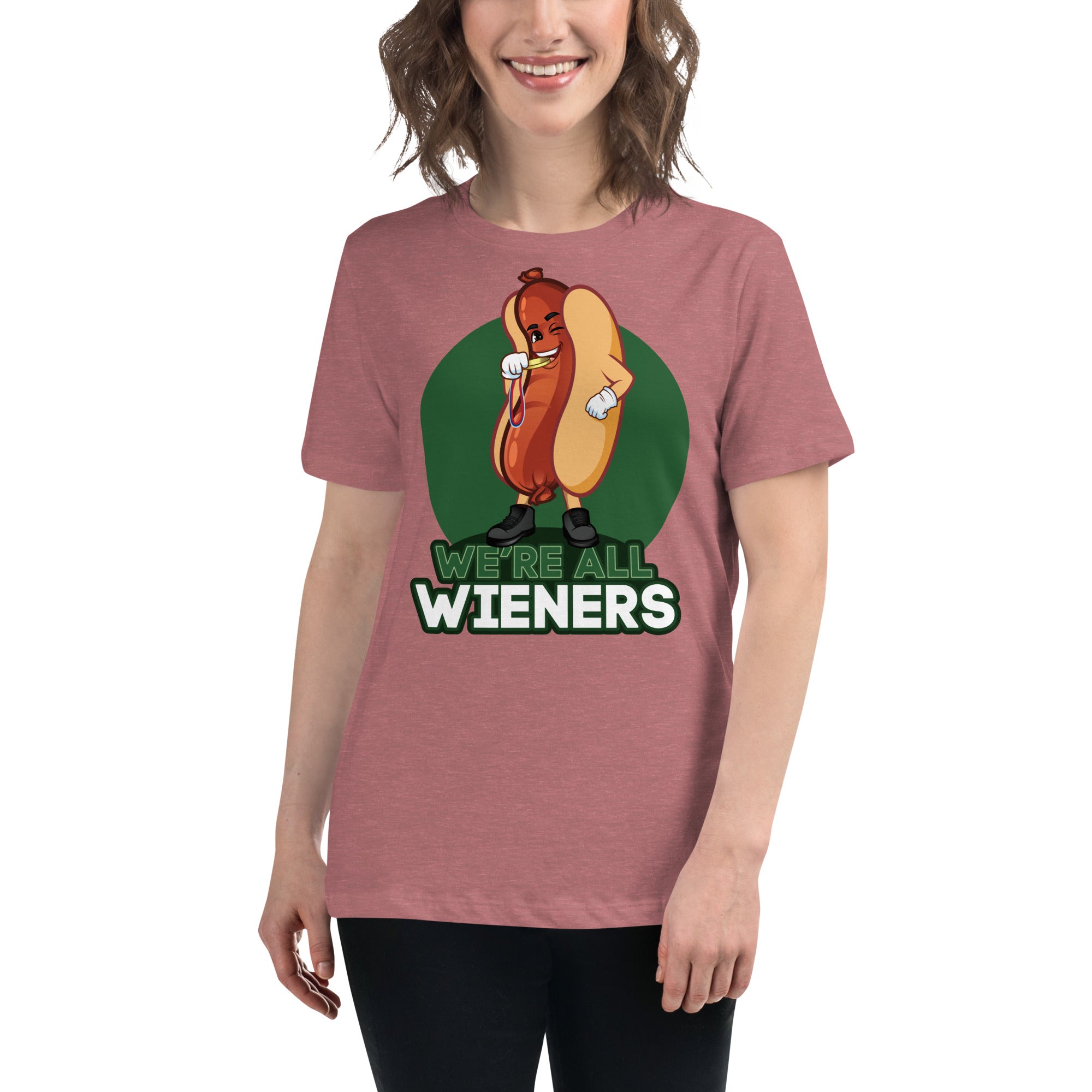 We're All Wieners Women's Premium Fit T-Shirt - Green