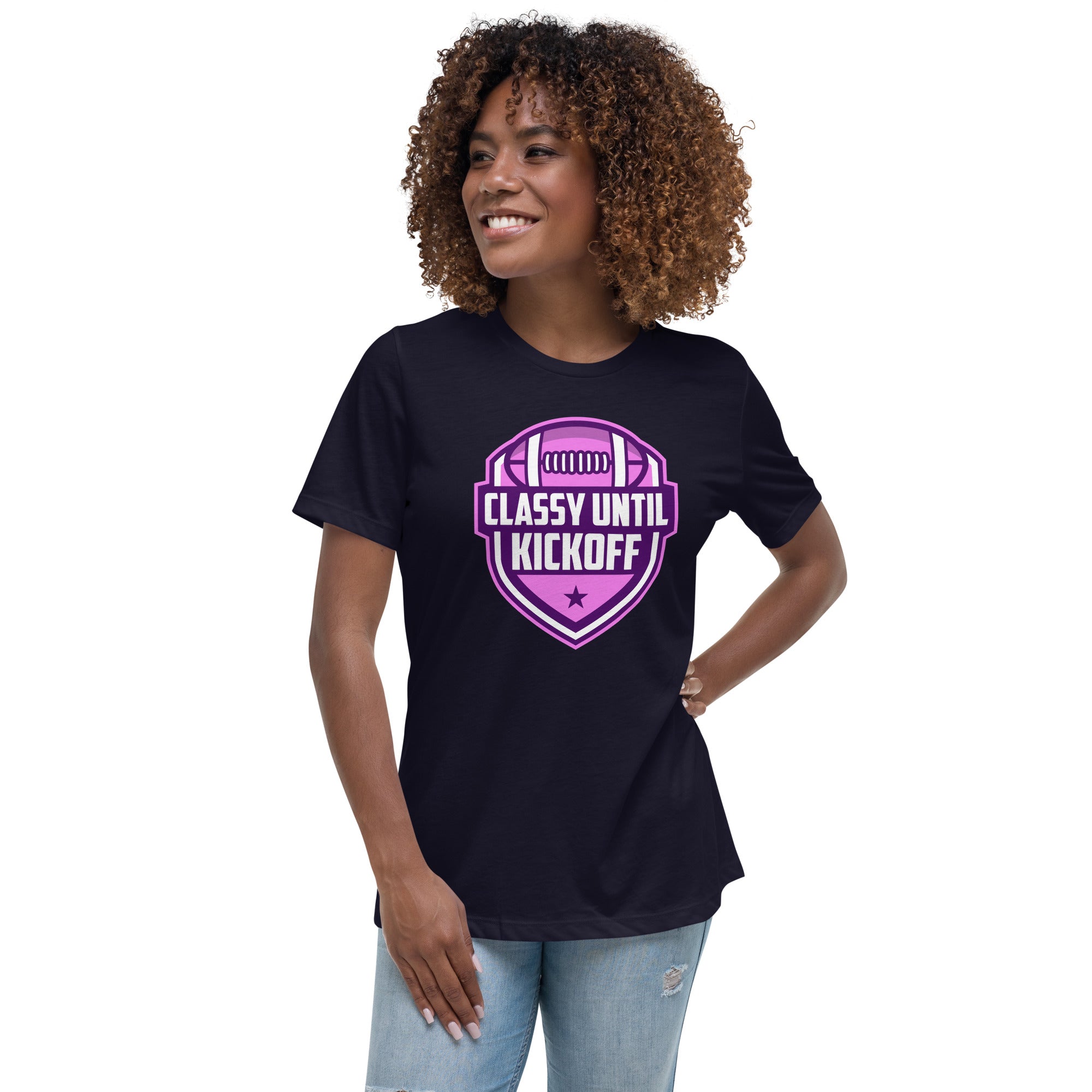 Classy Until KickOff Women's Premium Fit T-Shirt