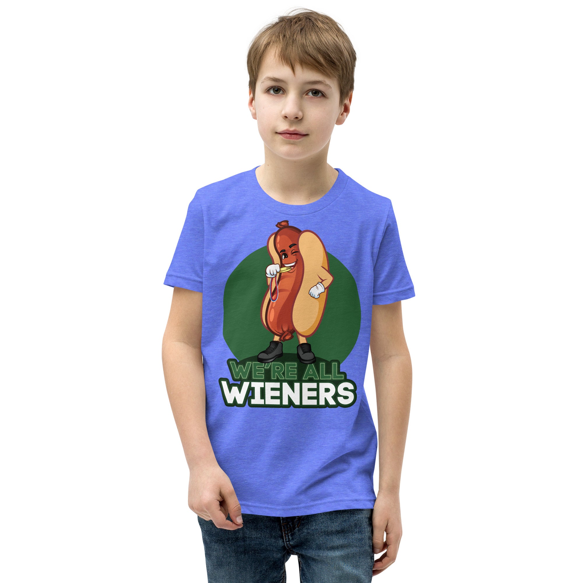 We're All Wieners - Youth Short Sleeve T-Shirt - Green