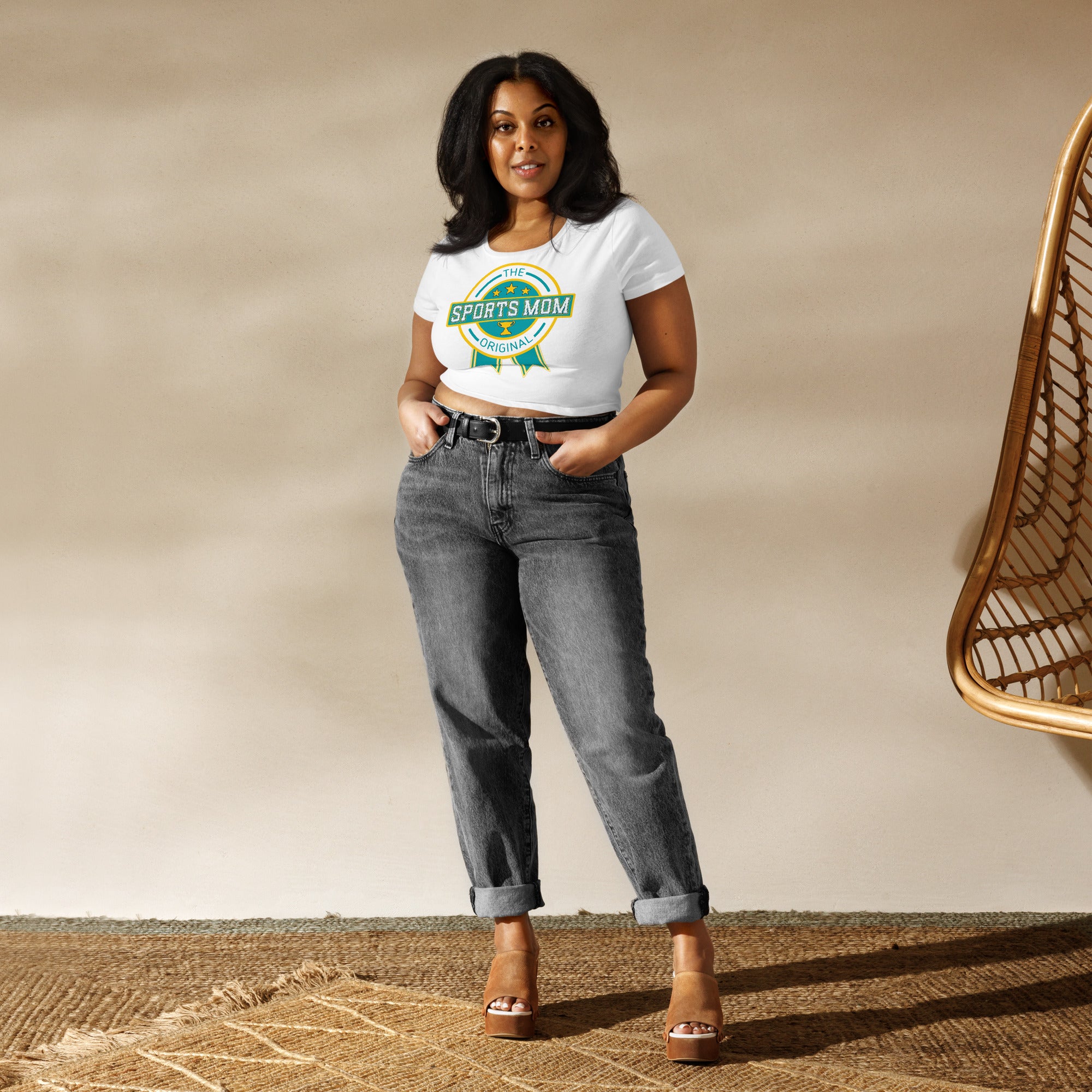 The Original Sports Mom Pro Crop Tee
