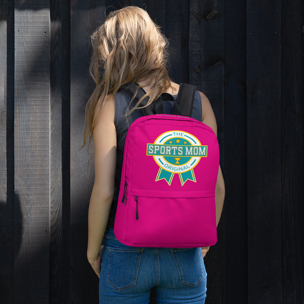 Sports Mom Multi-Pocket Backpack - Vibrant Pink