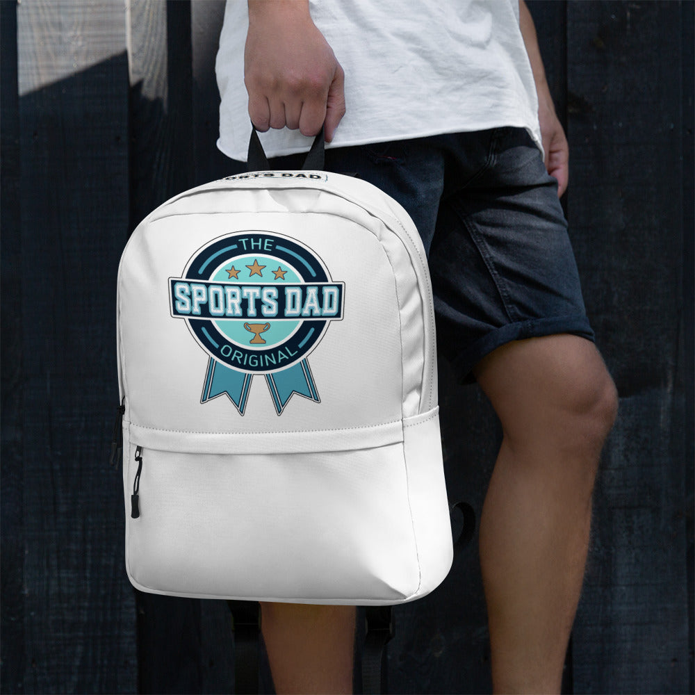 Sports Dad Multi-Pocket Backpack - White