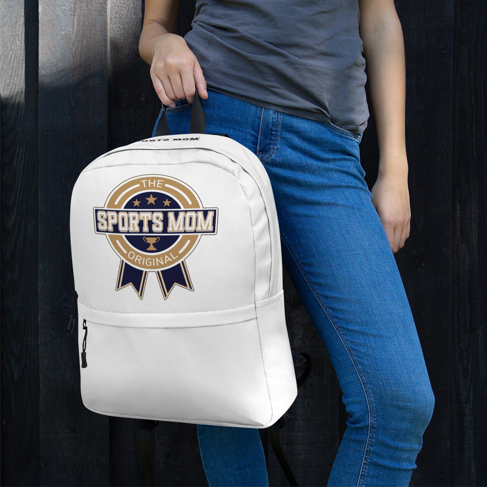 Sports Mom Multi-Pocket Backpack - Away Game - White