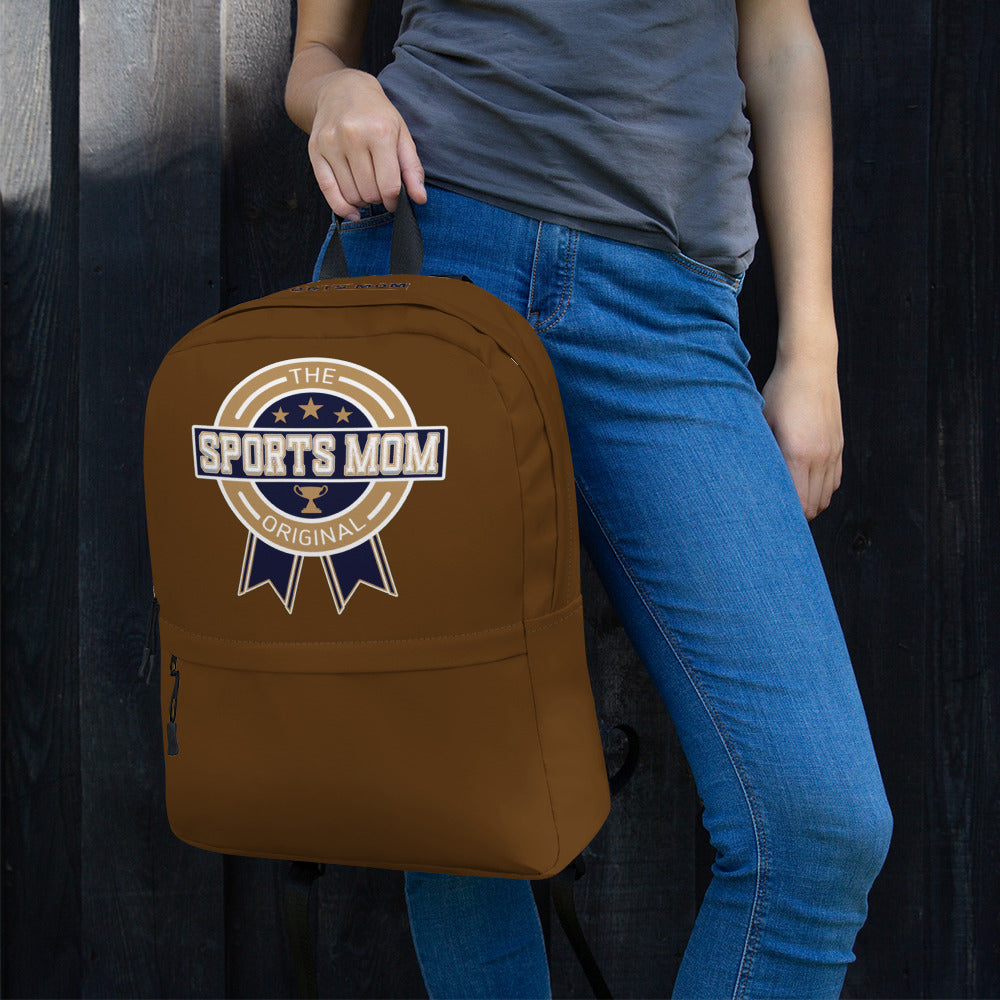 Sports Mom Multi-Pocket Backpack - Away Game - Brown
