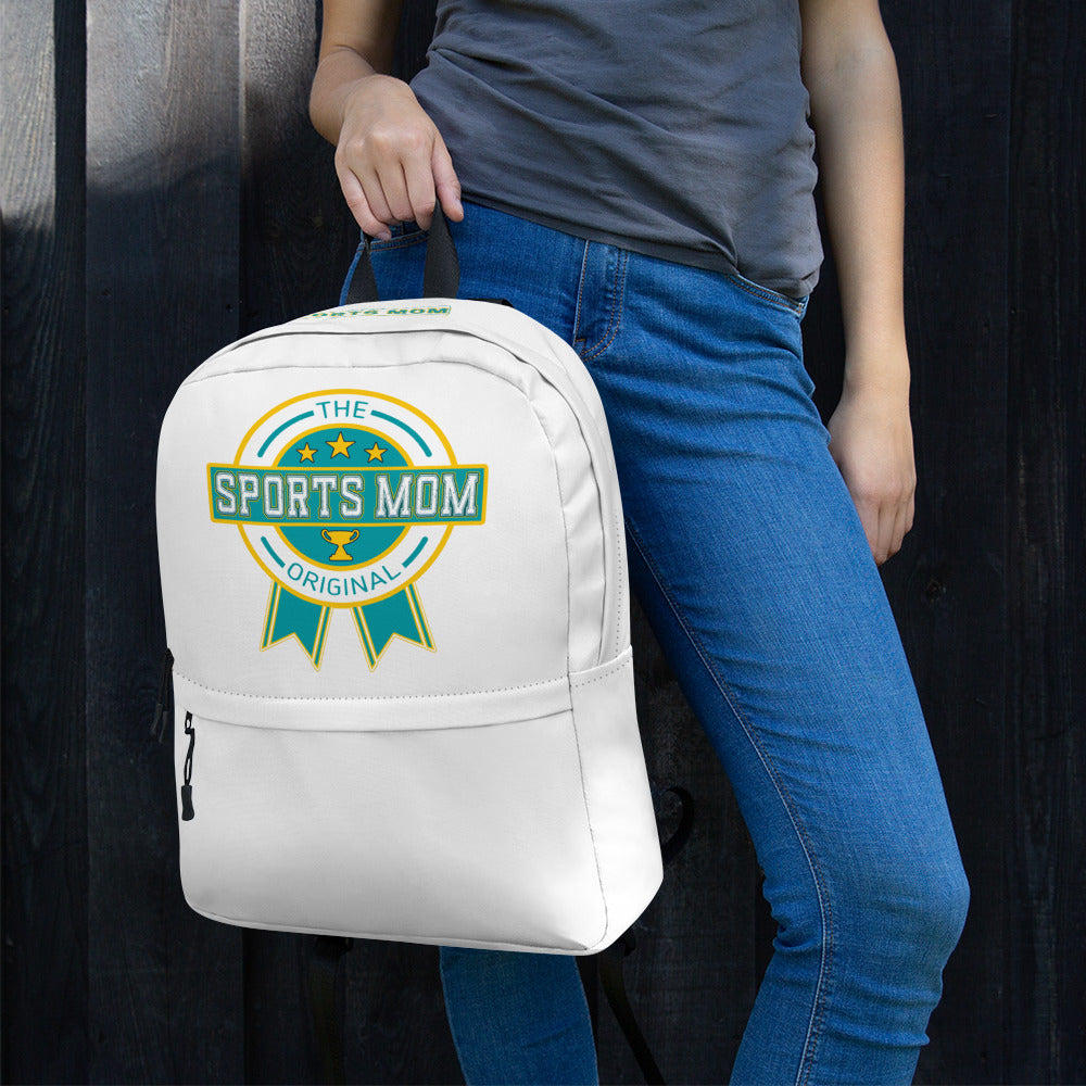 Sports Mom Multi-Pocket Backpack - White
