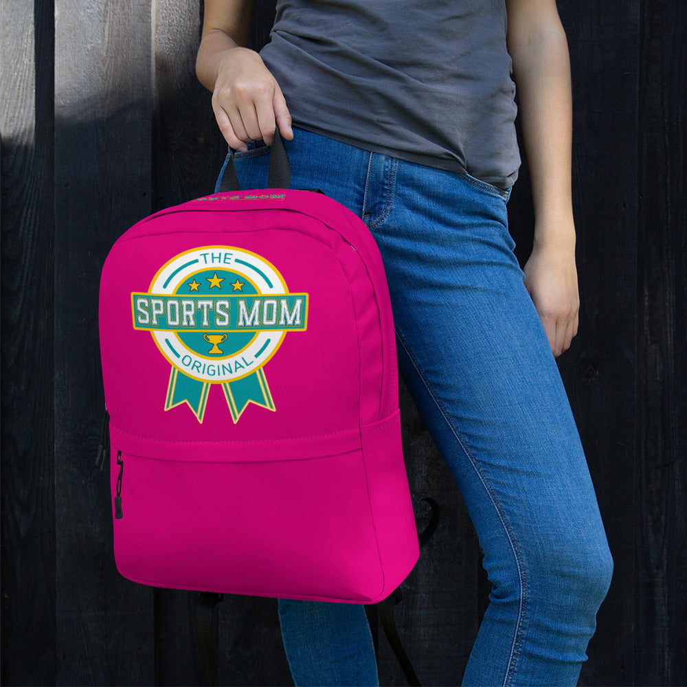 Sports Mom Multi-Pocket Backpack - Vibrant Pink