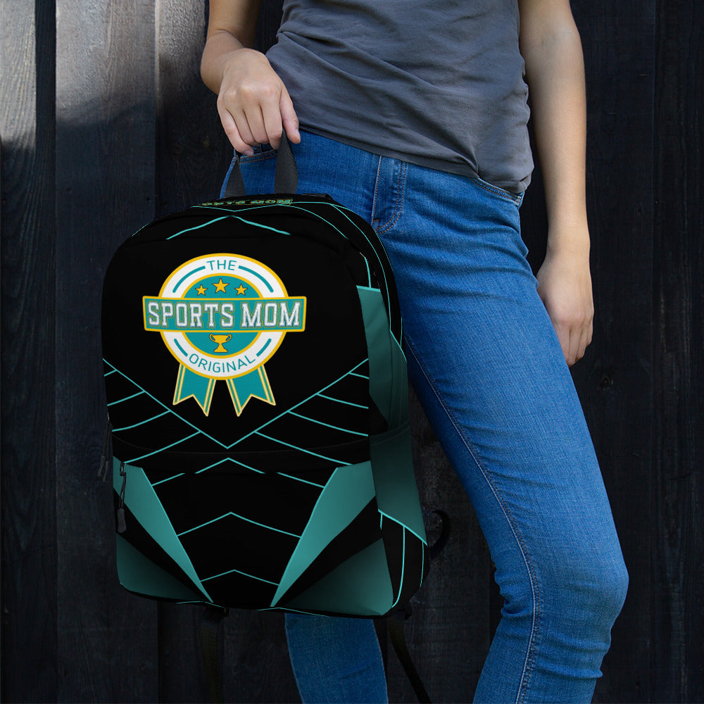 Sports Mom Multi-Pocket Backpack - Teal Stare