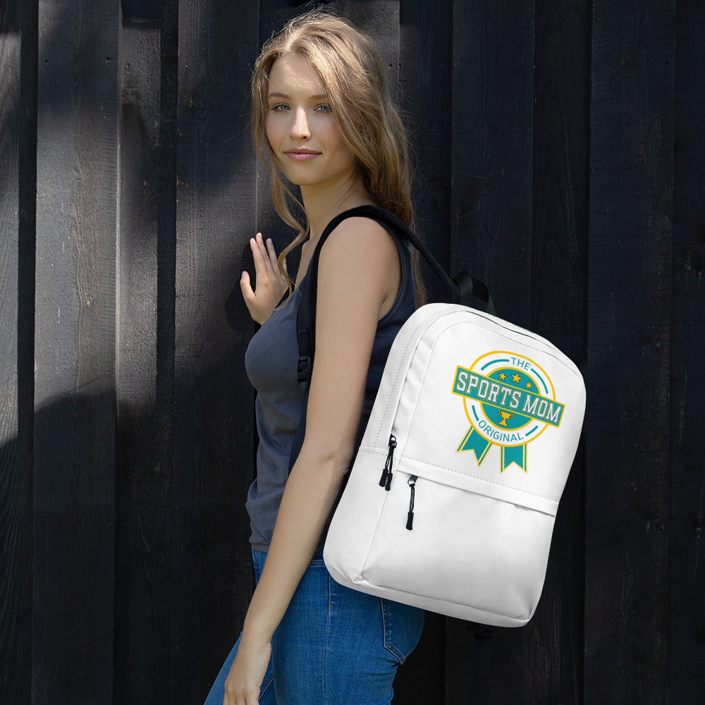 Sports Mom Multi-Pocket Backpack - White