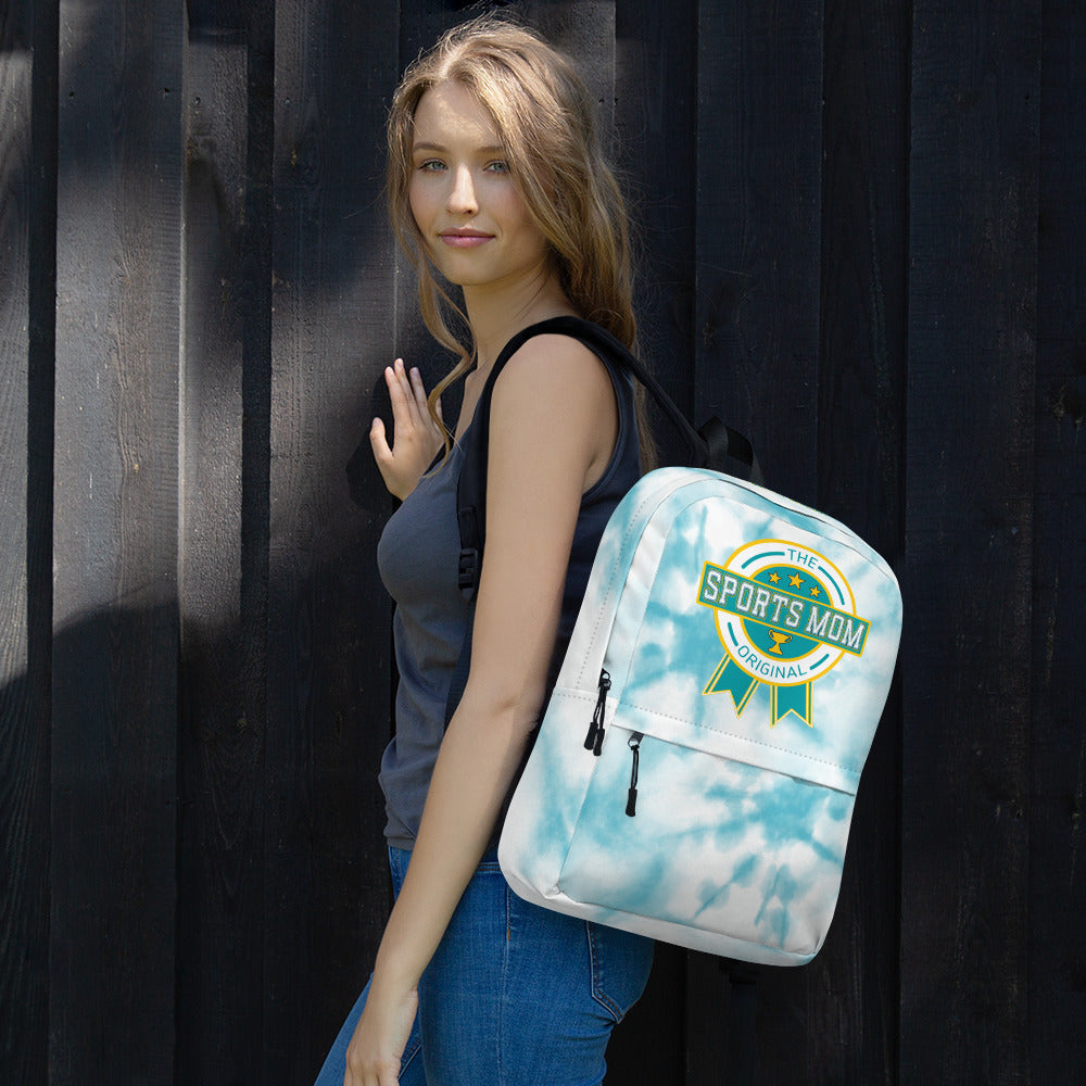 Sports Mom Multi-Pocket Backpack - Blue Sky Tie-Dye