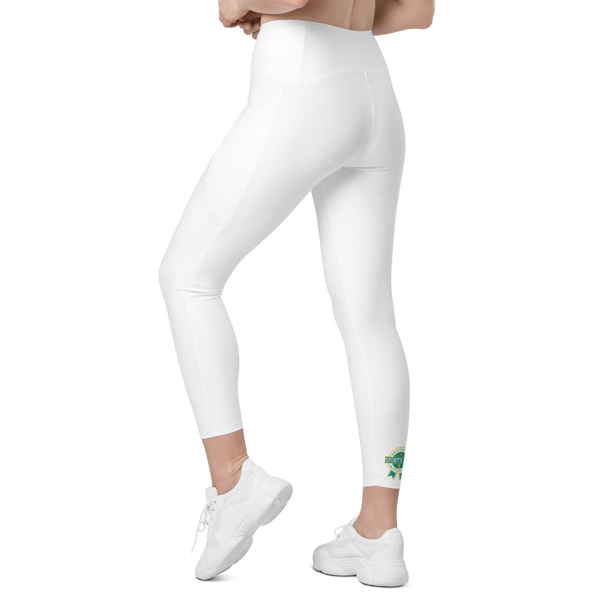OSM - Crossover Leggings with Pockets - White