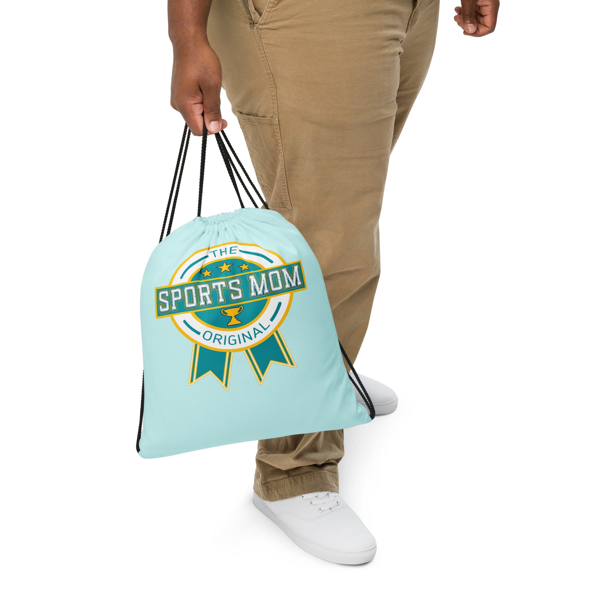 Sports Mom Drawstring - Light Cyan