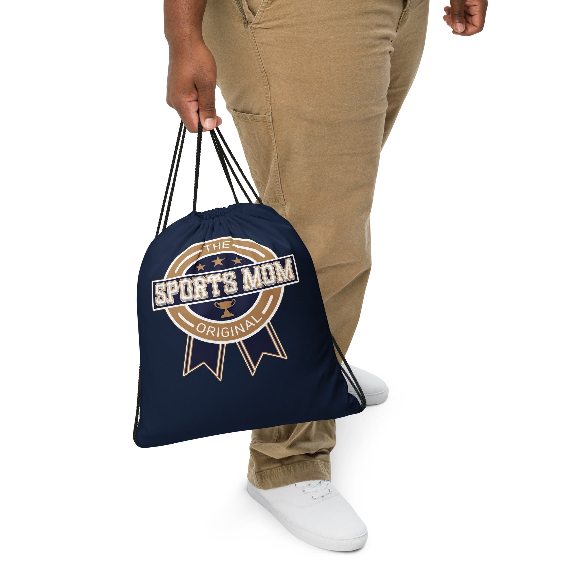 Sports Mom Drawstring Bag - Away Game - Navy