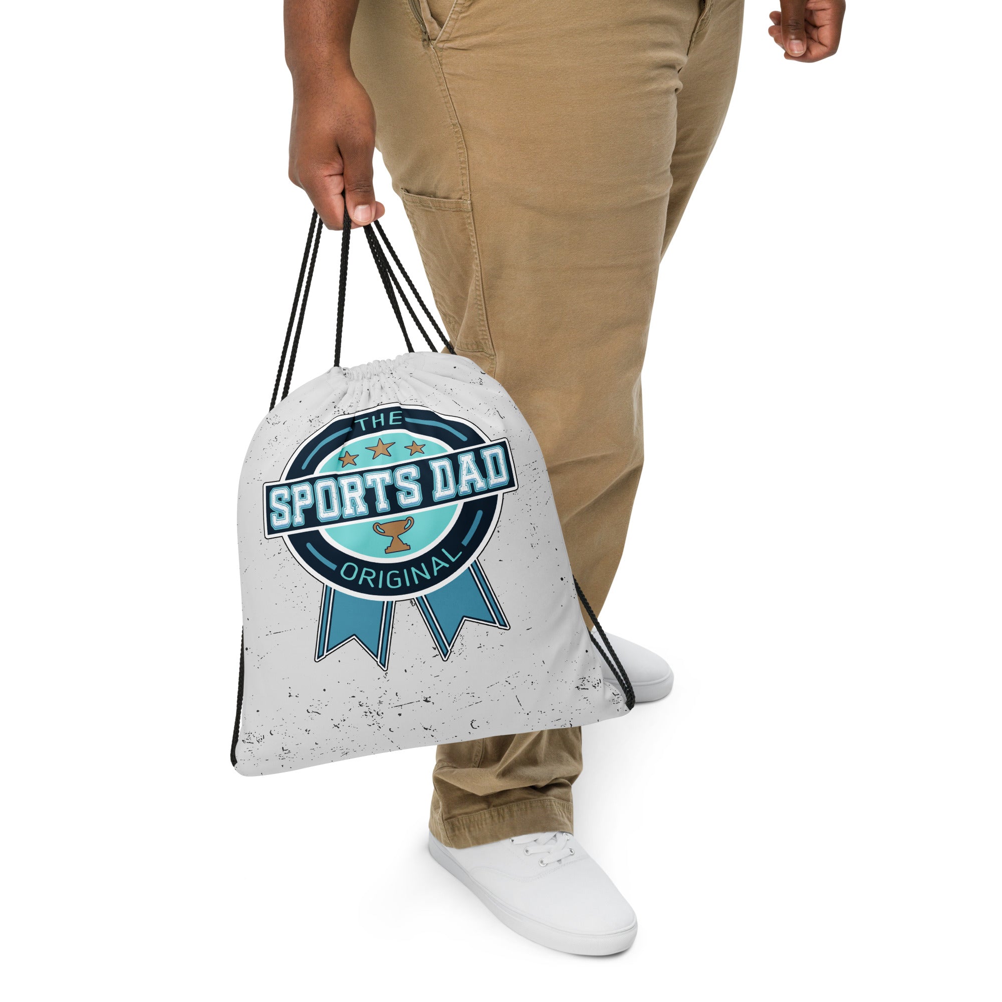 Sports Dad Drawstring Bag - Concrete Dad