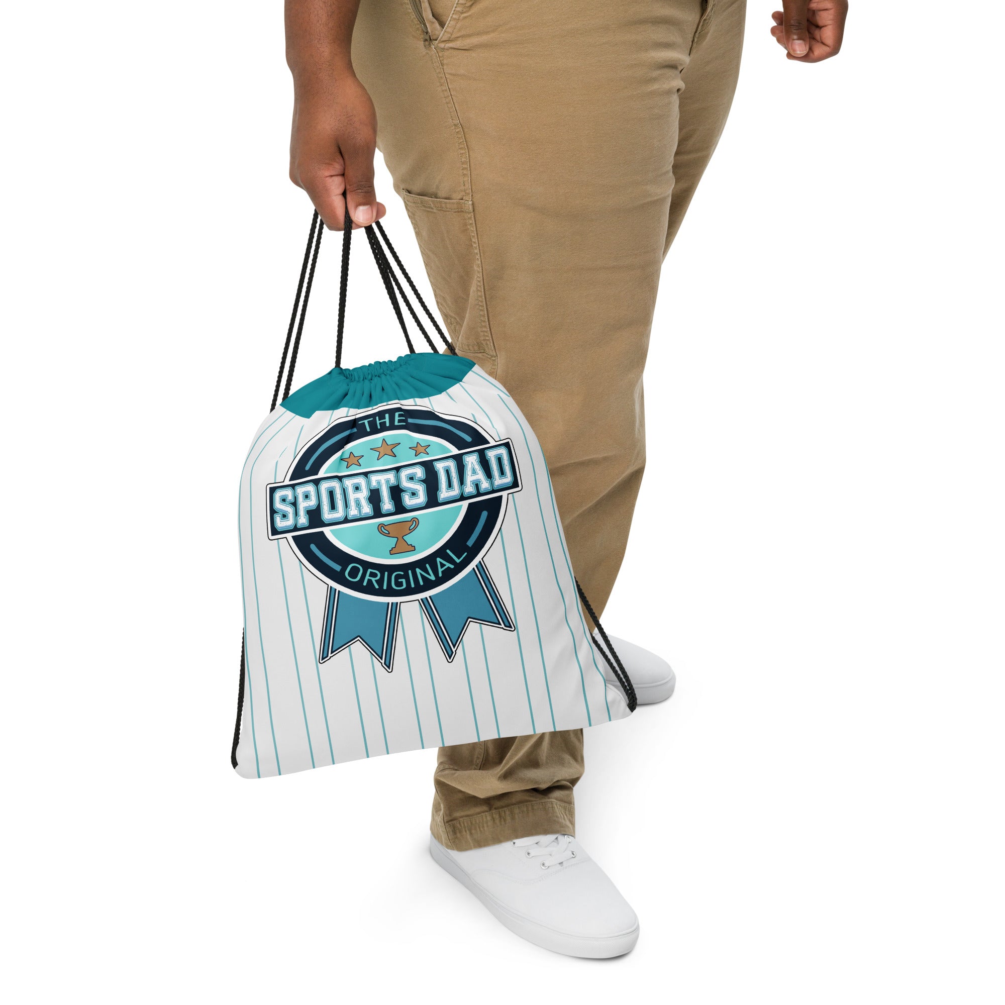 Sports Dad Drawstring Bag - Teal Line Up