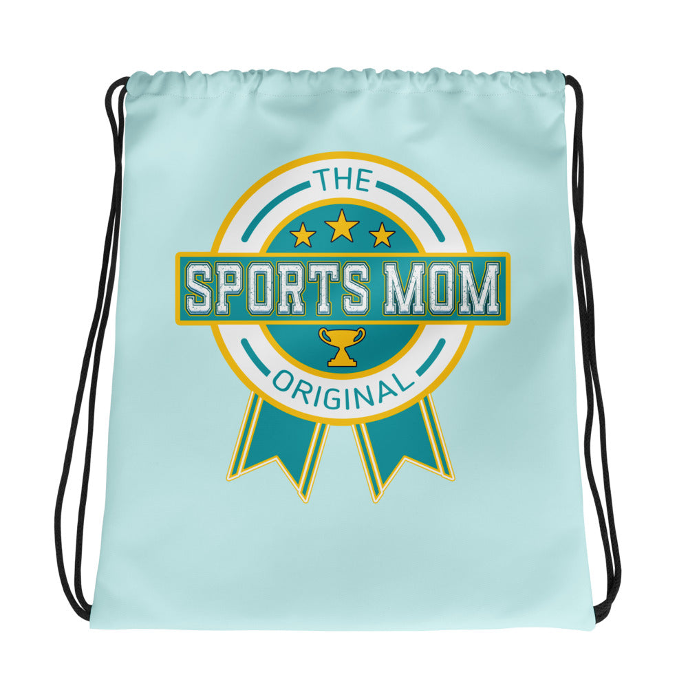 Sports Mom Drawstring - Light Cyan