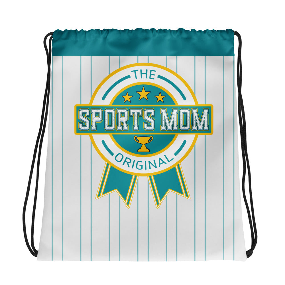 Sports Mom Drawstring - Teal Line Up