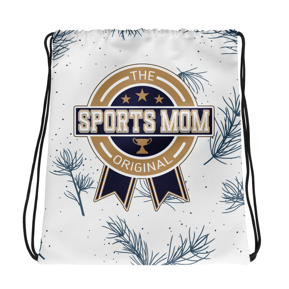 Sports Mom Drawstring Bag - Away Game - Pine Needles