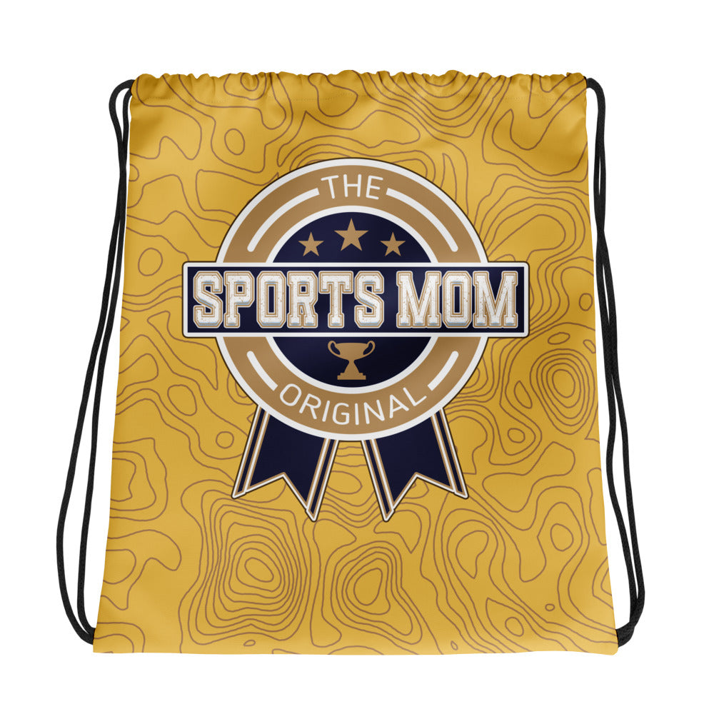 Sports Mom Drawstring Bag - Away Game - Abstract Oasis