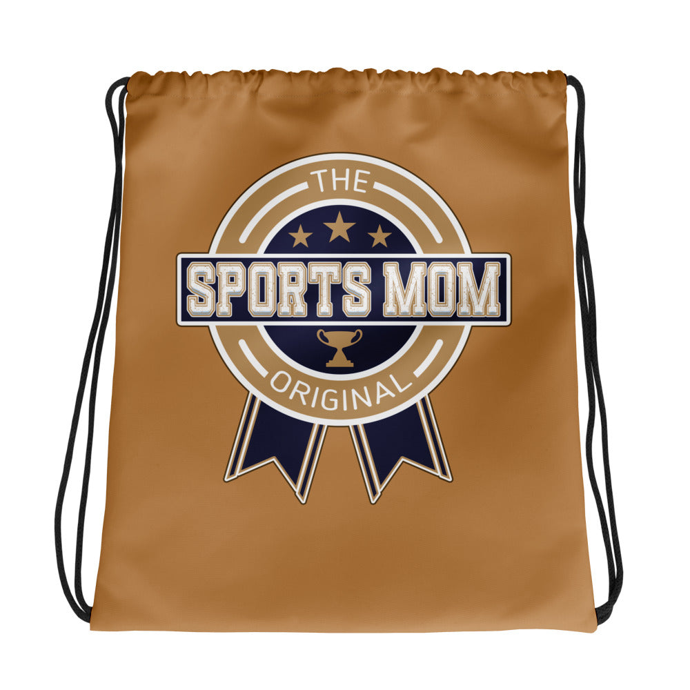 Sports Mom Drawstring Bag - Away Game - Nude