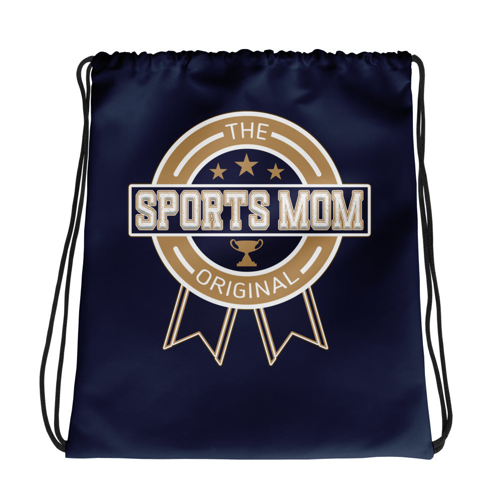 Sports Mom Drawstring Bag - Away Game - Navy