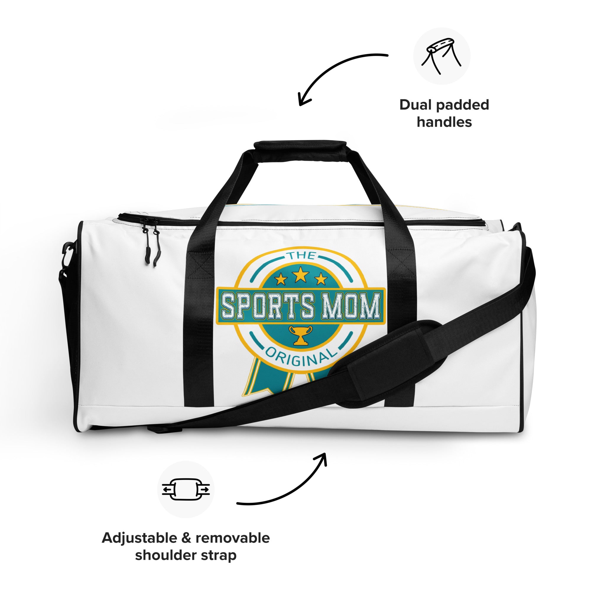 Sports Mom Ultimate Duffle Bag - White