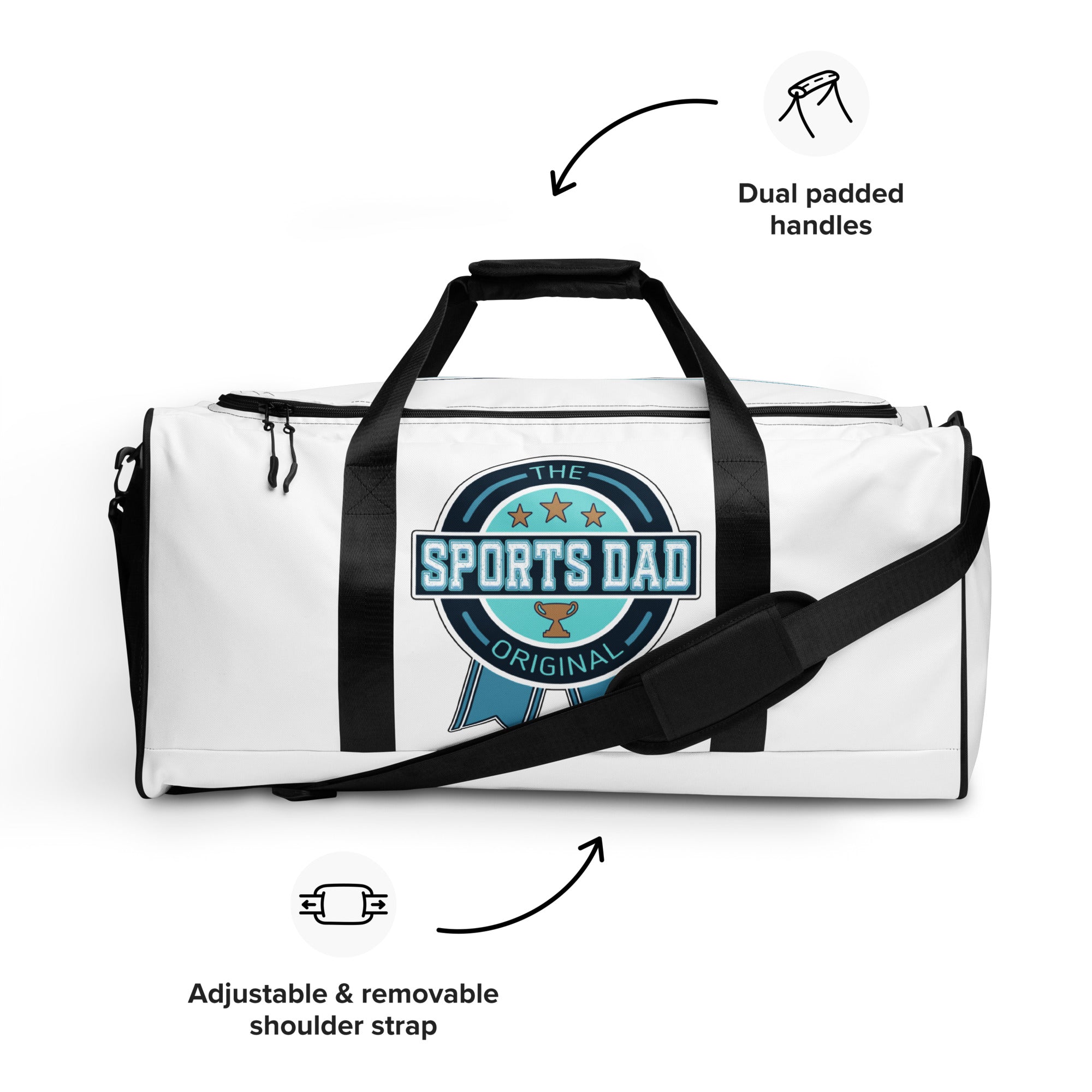 Sports Dad Ultimate Duffle Bag - White