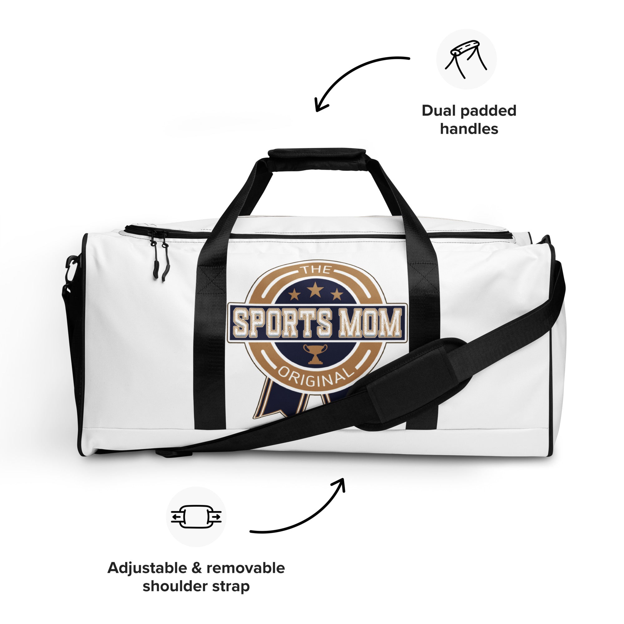Sports Mom - Away Game - Ultimate Duffle Bag - White