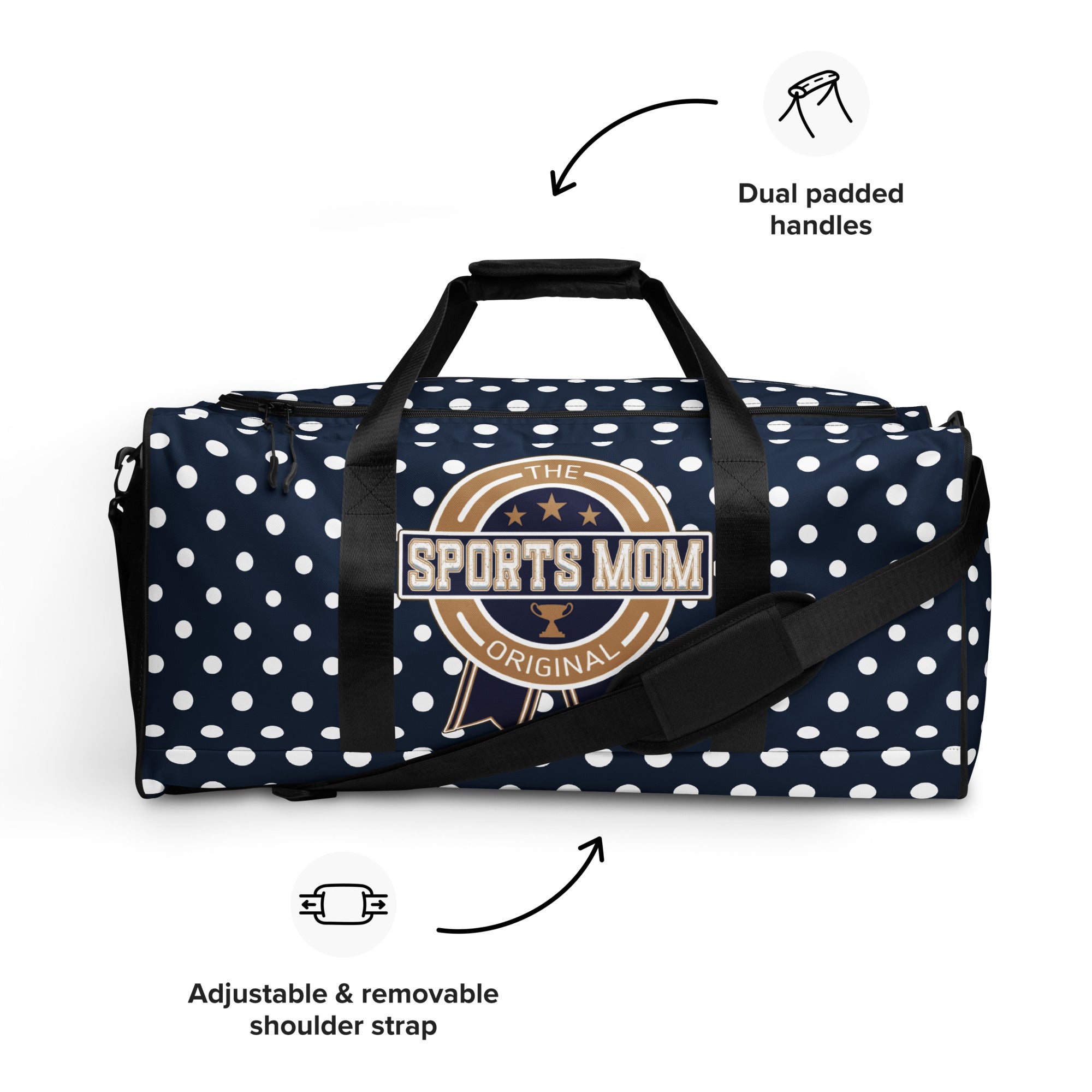 Sports Mom - Away Game - Ultimate Duffle Bag - Polka Dotty