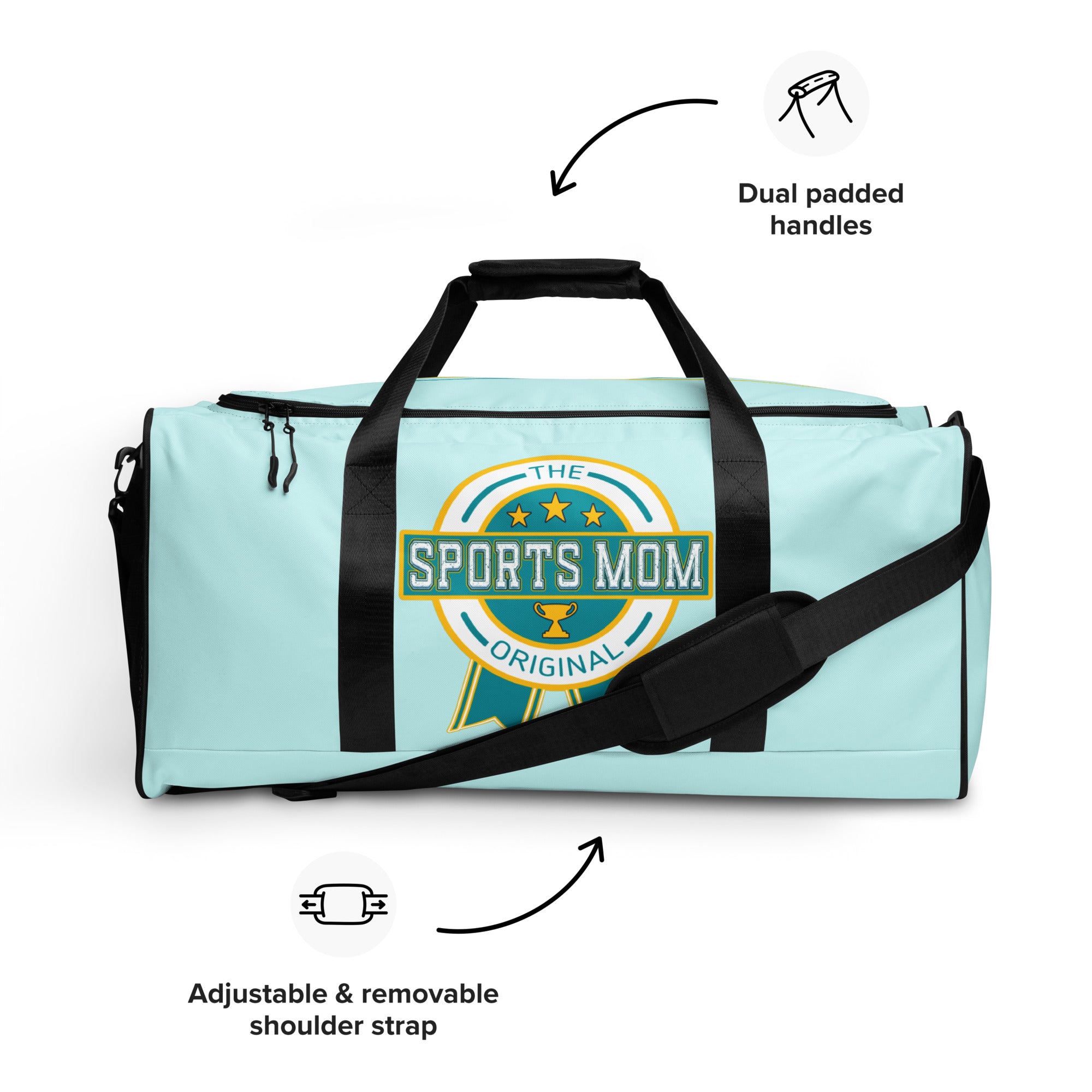 Sports Mom Ultimate Duffle Bag - Light Cyan