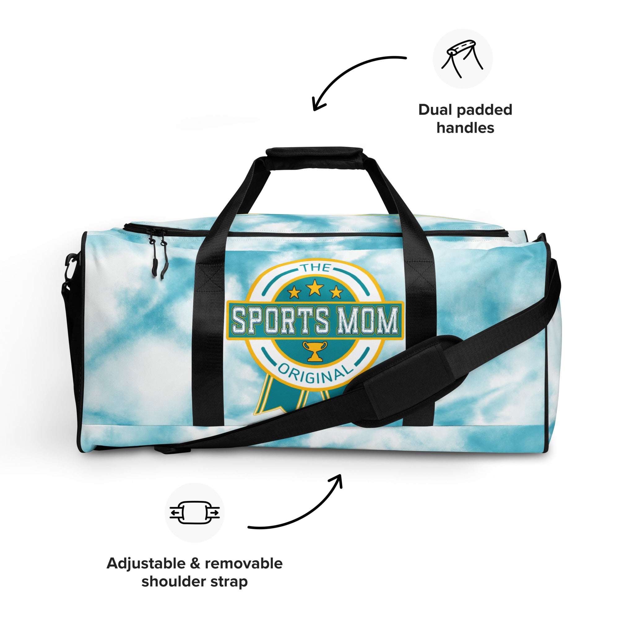 Sports Mom Ultimate Duffle Bag - Blue Sky Tie-Dye