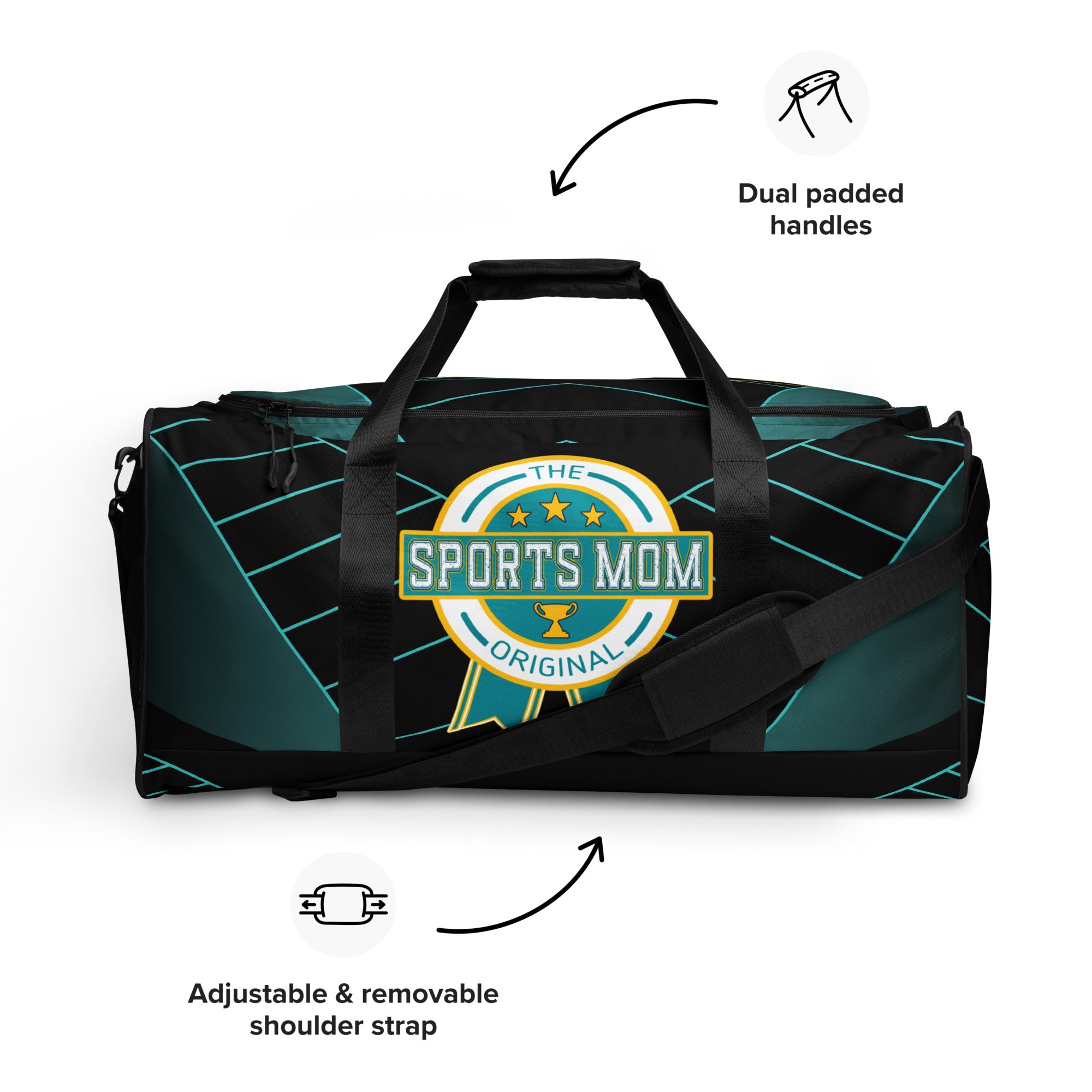 Sports Mom Ultimate Duffle Bag - Teal Stare