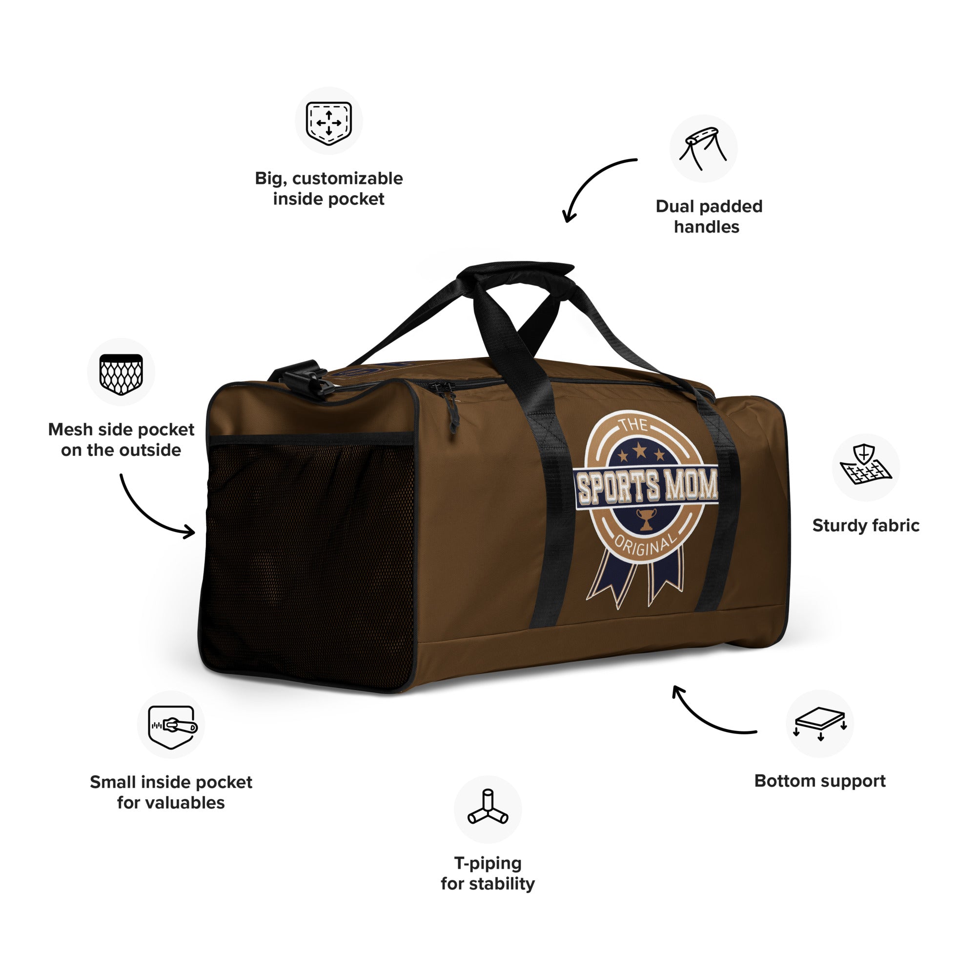 Sports Mom - Away Game - Ultimate Duffle Bag - Brown