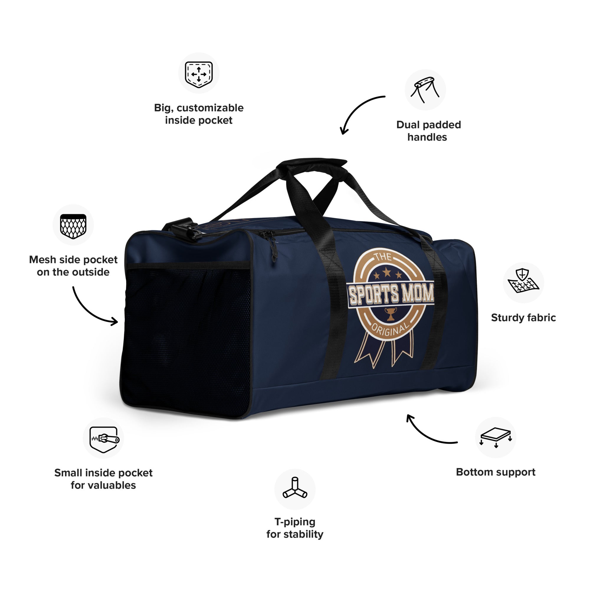 Sports Mom - Away Game - Ultimate Duffle Bag - Navy