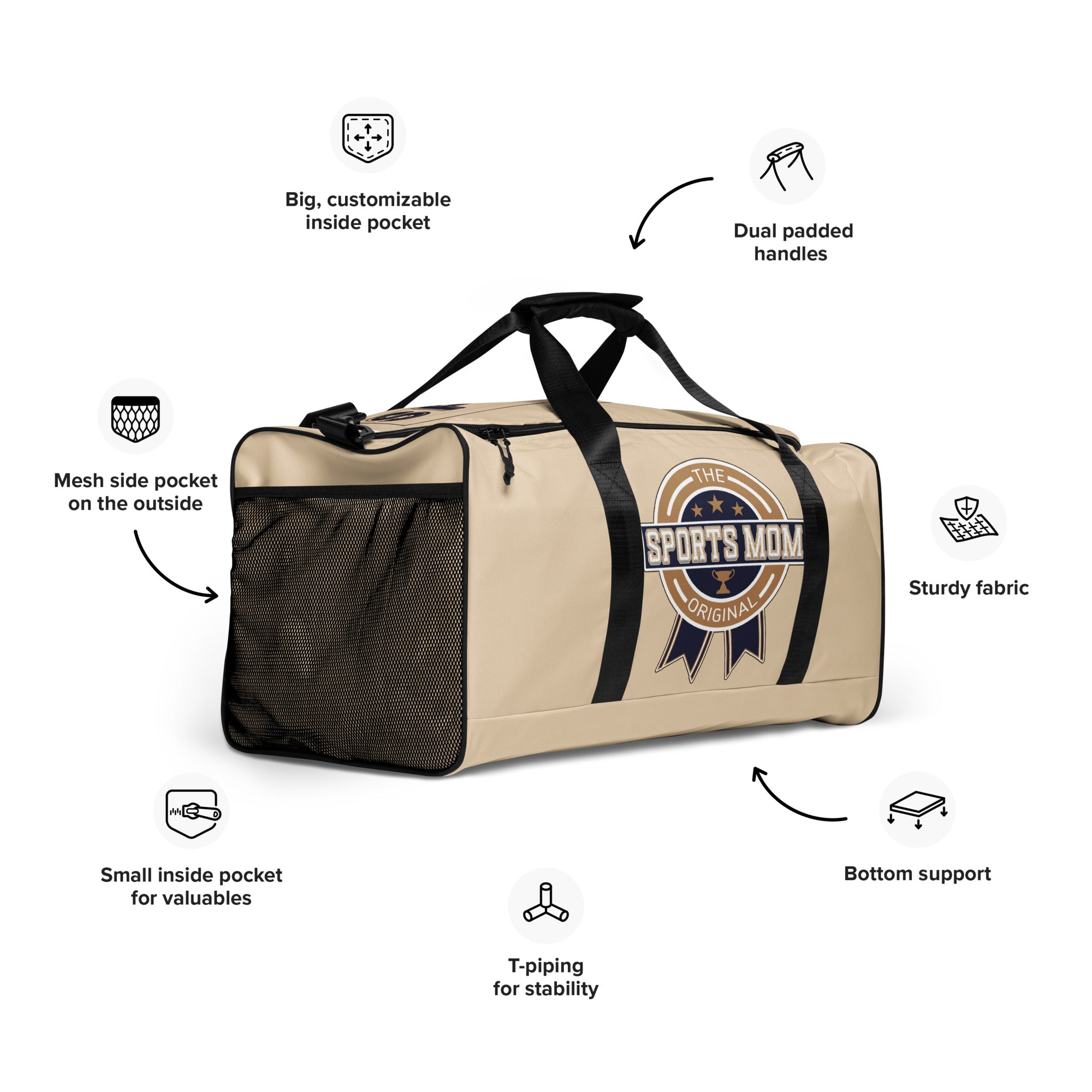 Sports Mom - Away Game - Ultimate Duffle Bag - Champagne