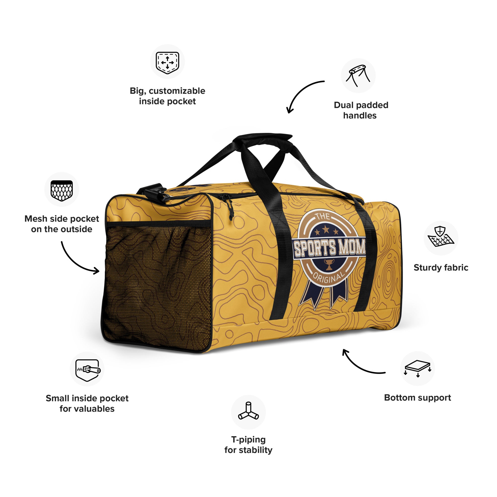 Sports Mom - Away Game - Ultimate Duffle Bag - Abstract Oasis