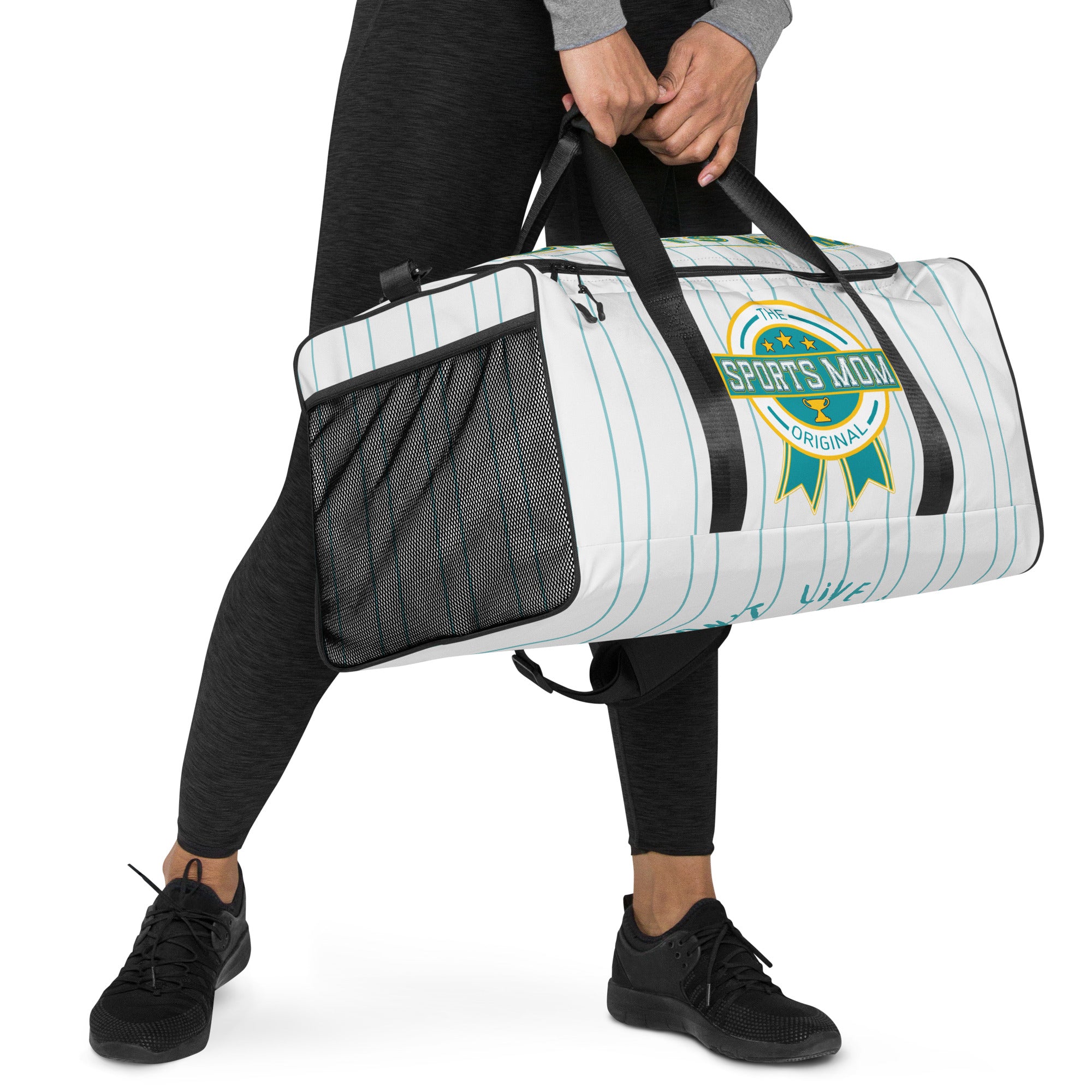 Sports Mom Ultimate Duffle Bag - Teal Line Up