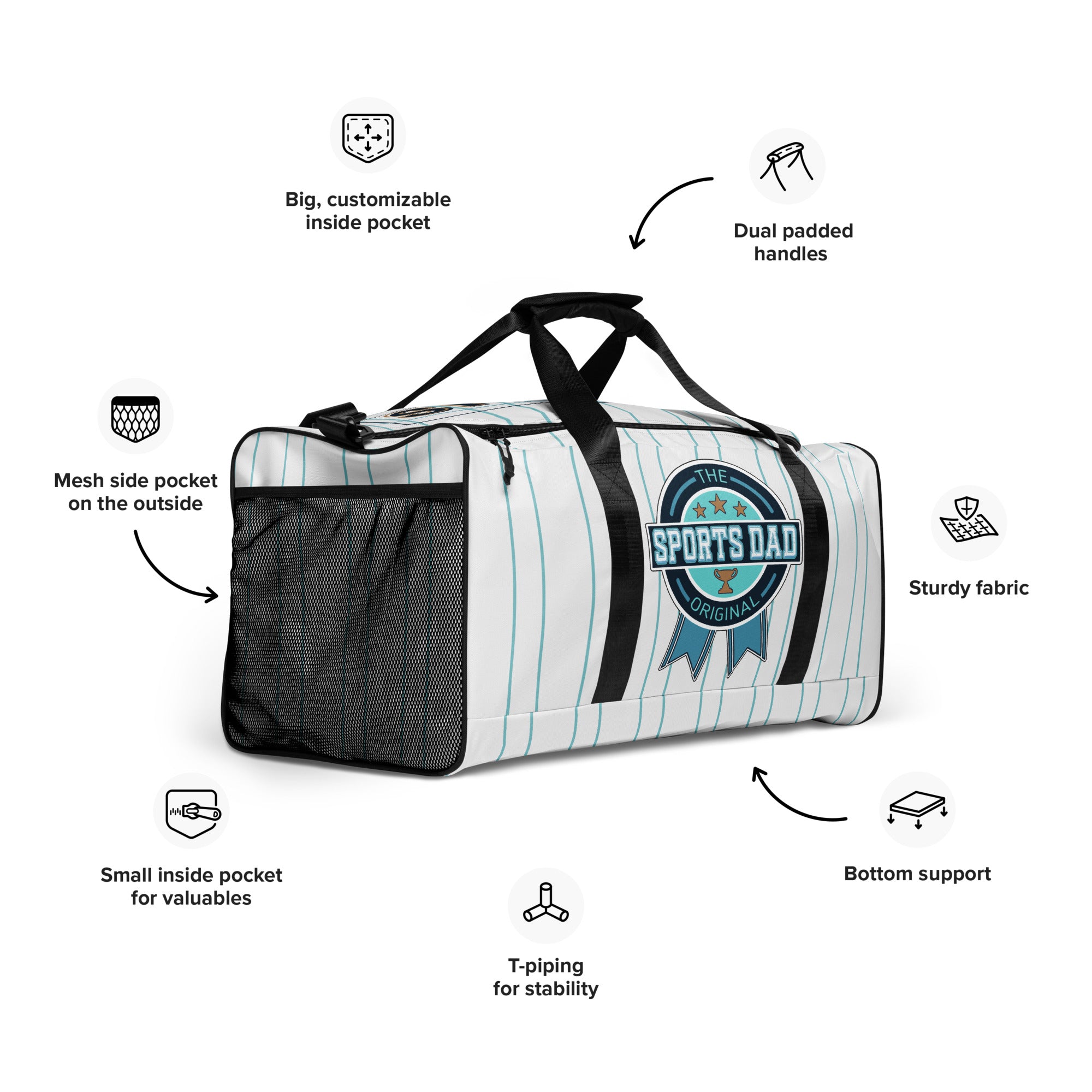 Sports Dad Ultimate Duffle Bag - Teal Line Up