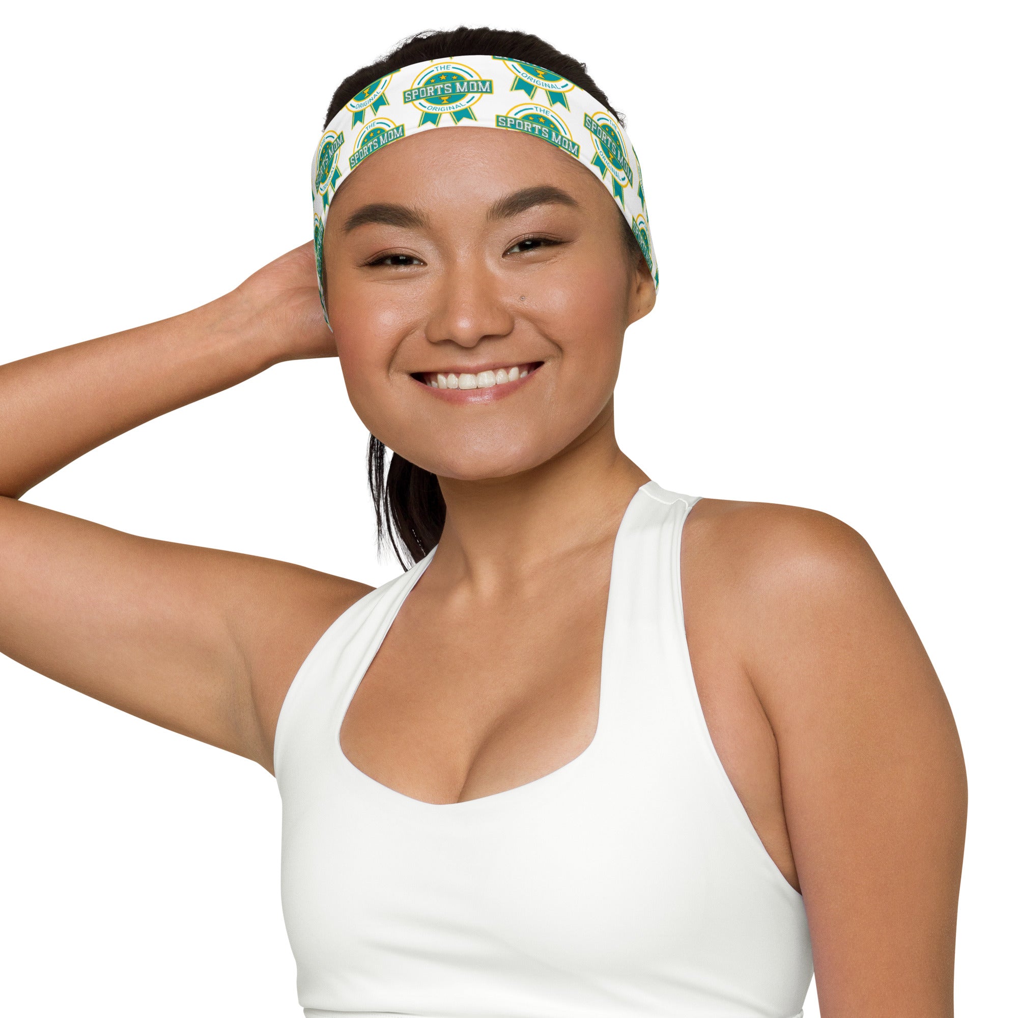 The Original Sports Mom Headband - White