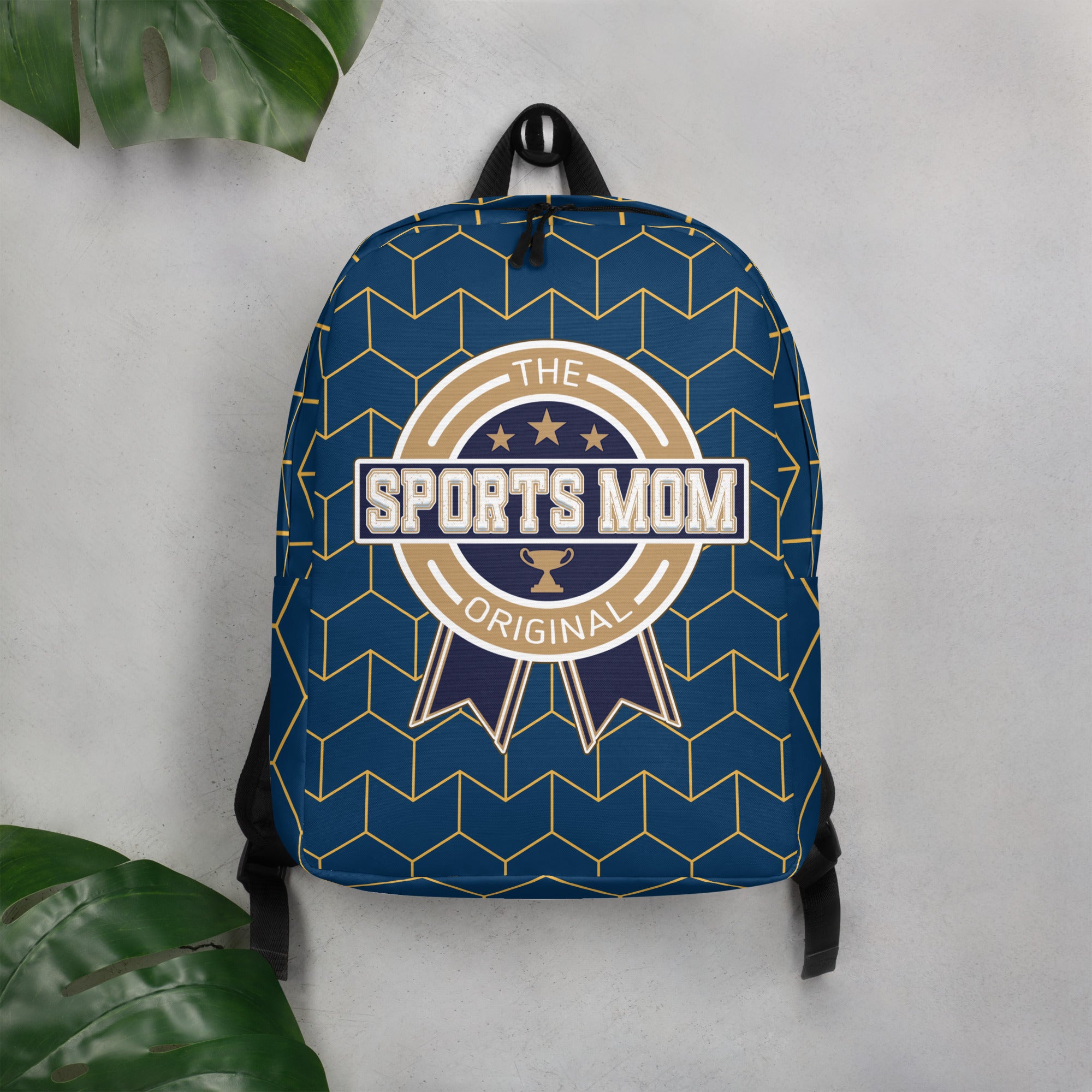 Sports Mom Minimalist Backpack - Away Game - Modern Tile