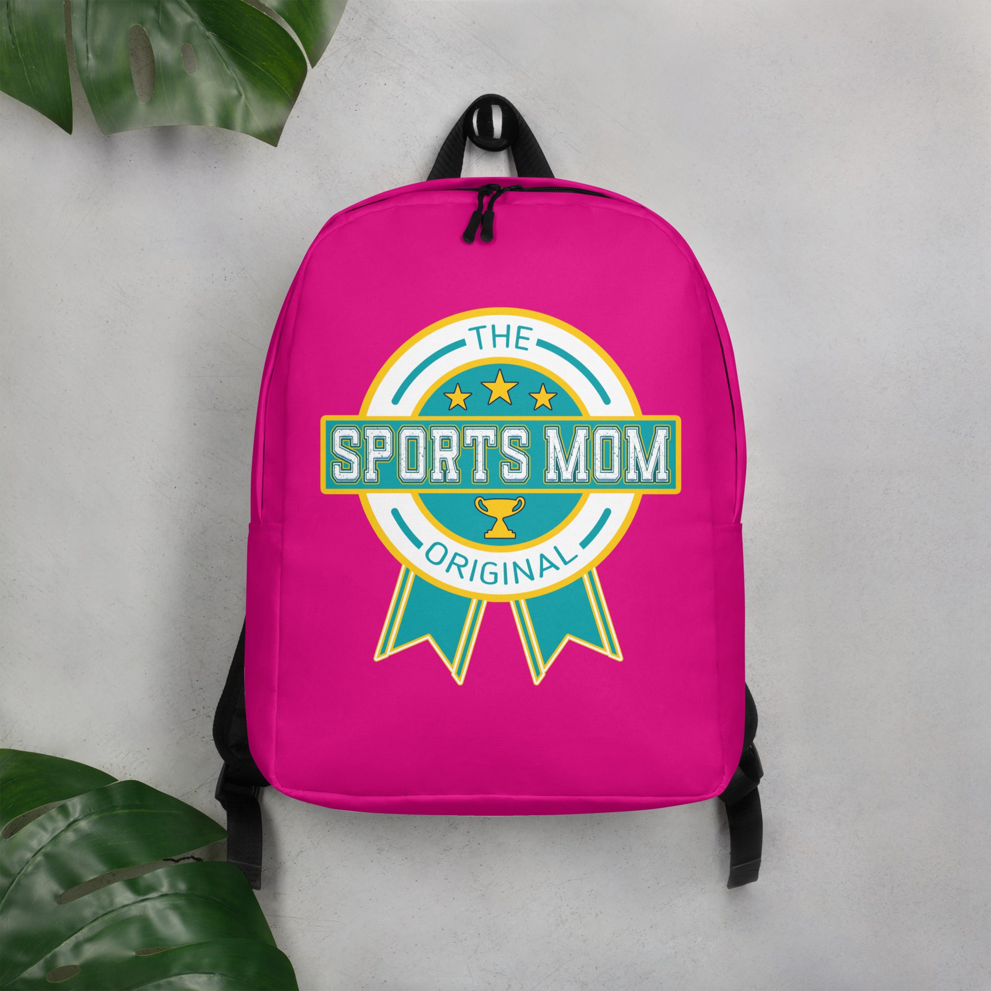 Sports Mom Minimalist Backpack - Vibrant Pink